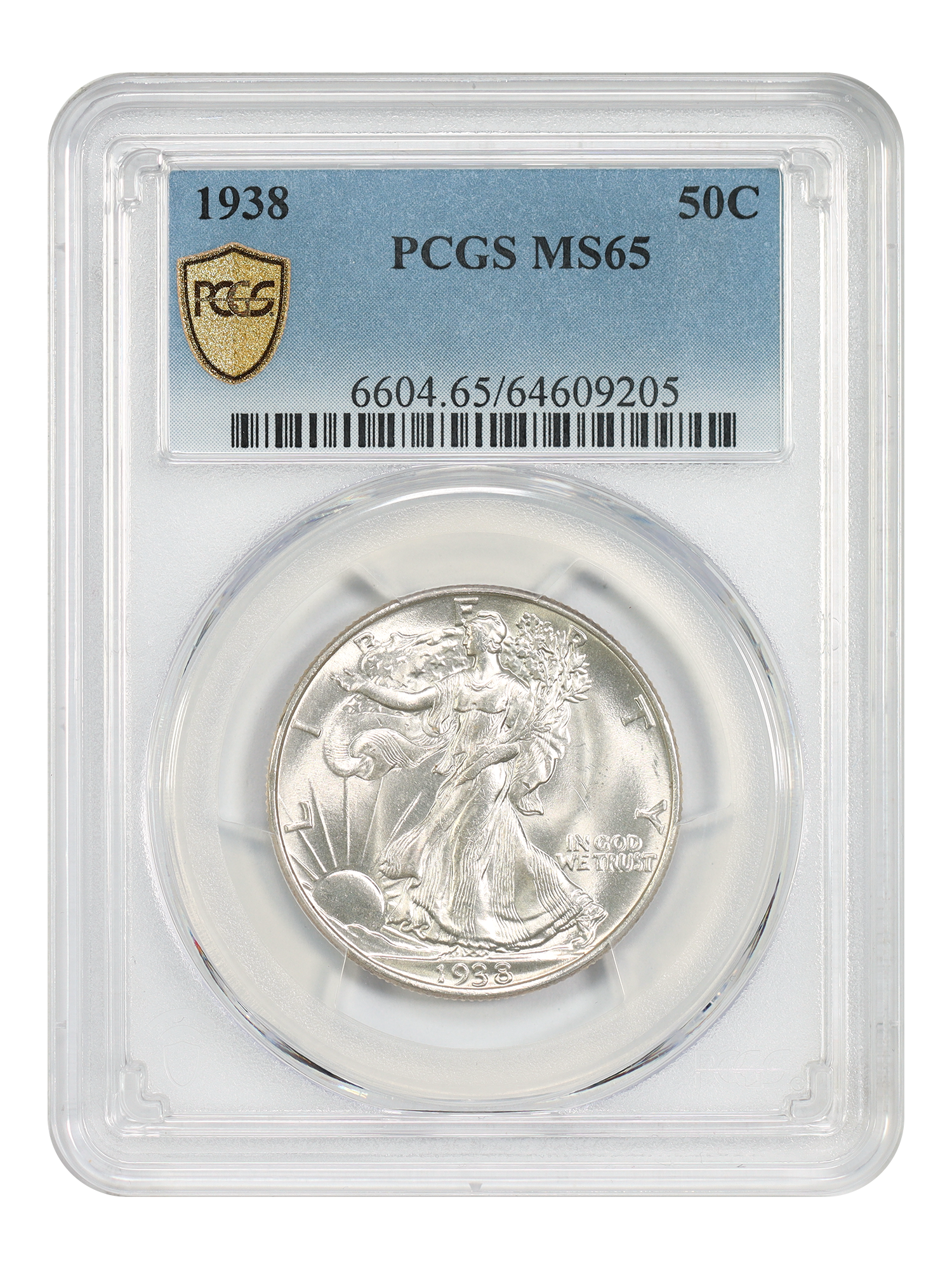 1938 50C PCGS MS65