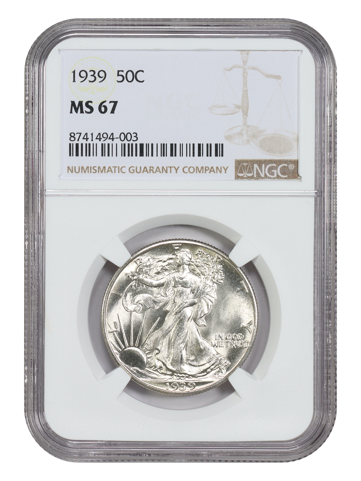 1939 50C NGC MS67