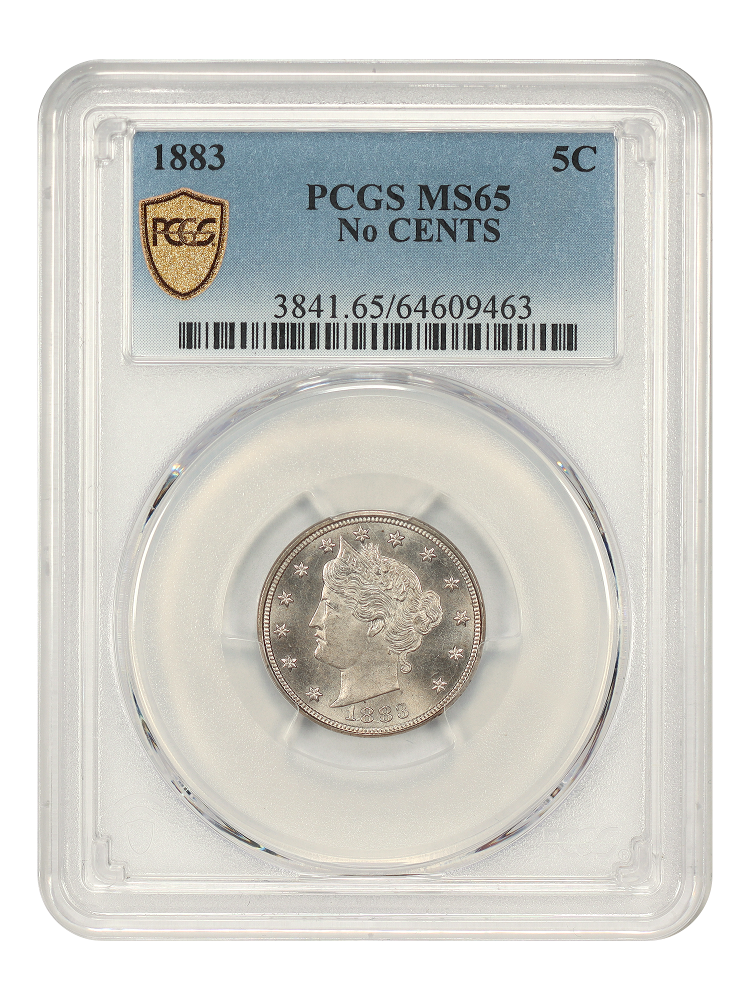 1883 5C PCGS MS65 (No CENTS)