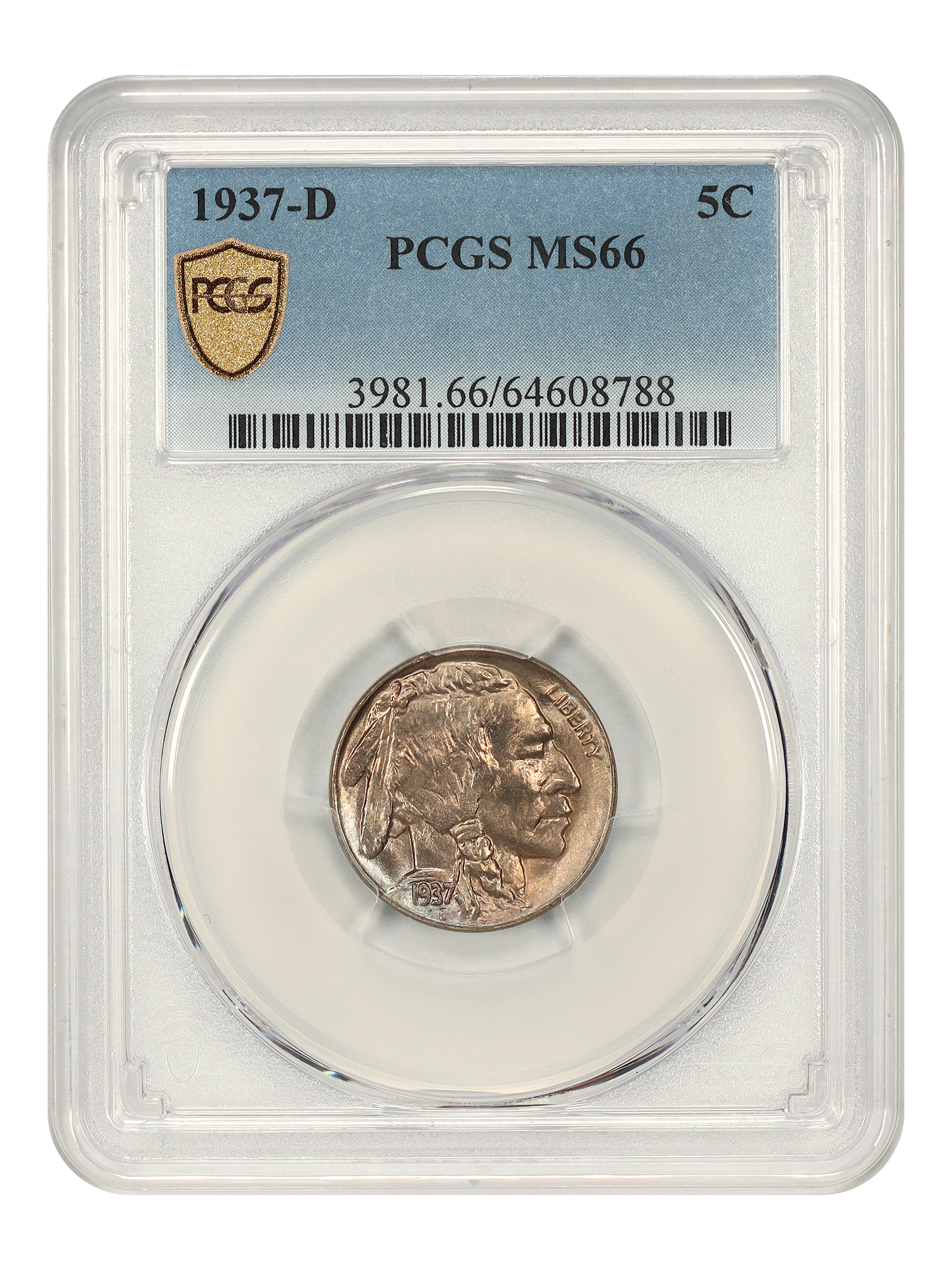 1937-D 5C PCGS MS66