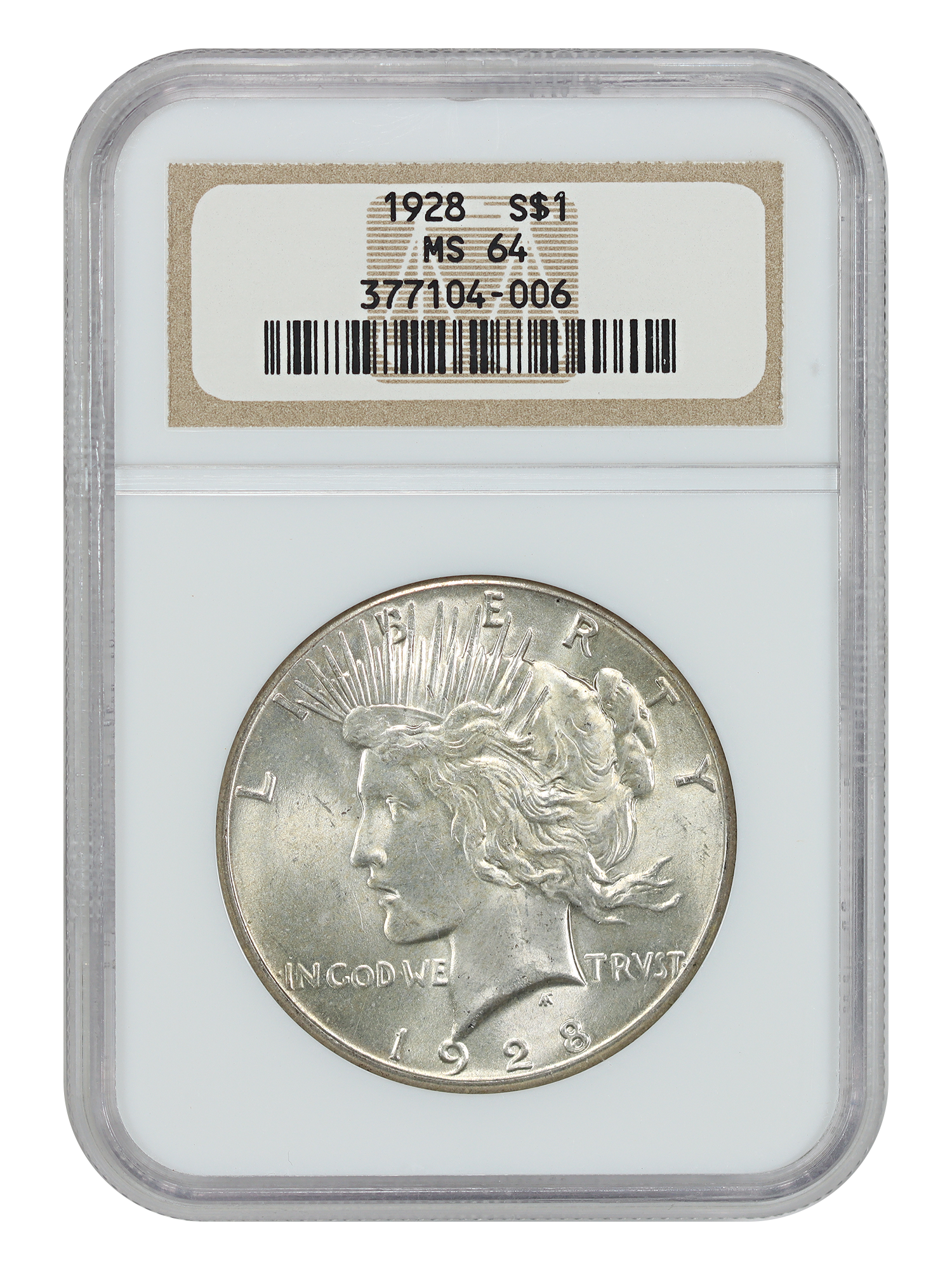 1928 $1 NGC MS64