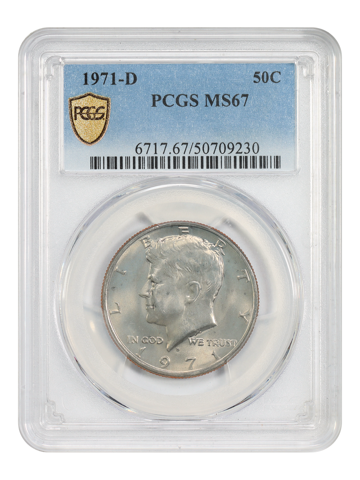 1971-D 50C PCGS MS67