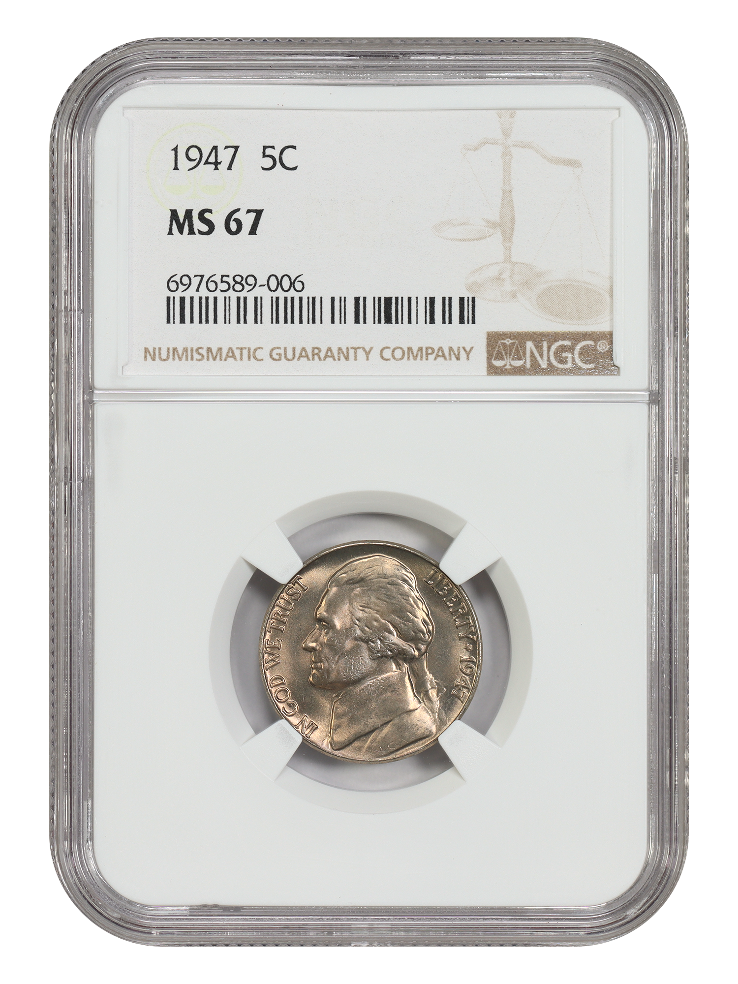 1947 5C NGC MS67