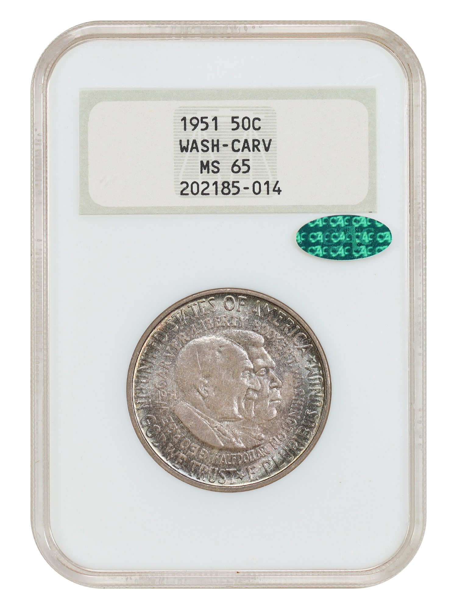 1951 50C Washington-Carver NGC/CAC MS65 (OH)
