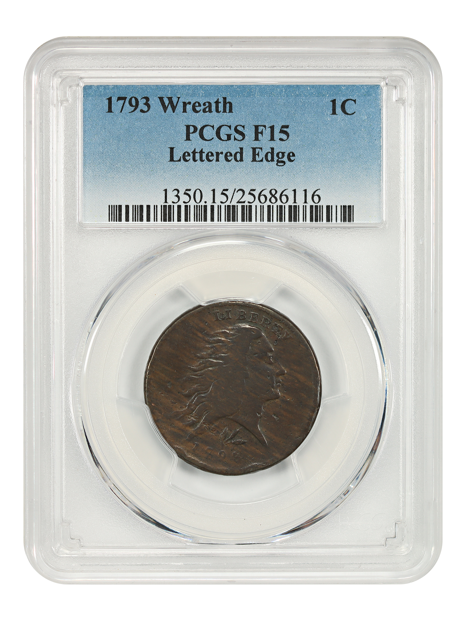 1793 Wreath 1C Lettered Edge, BN