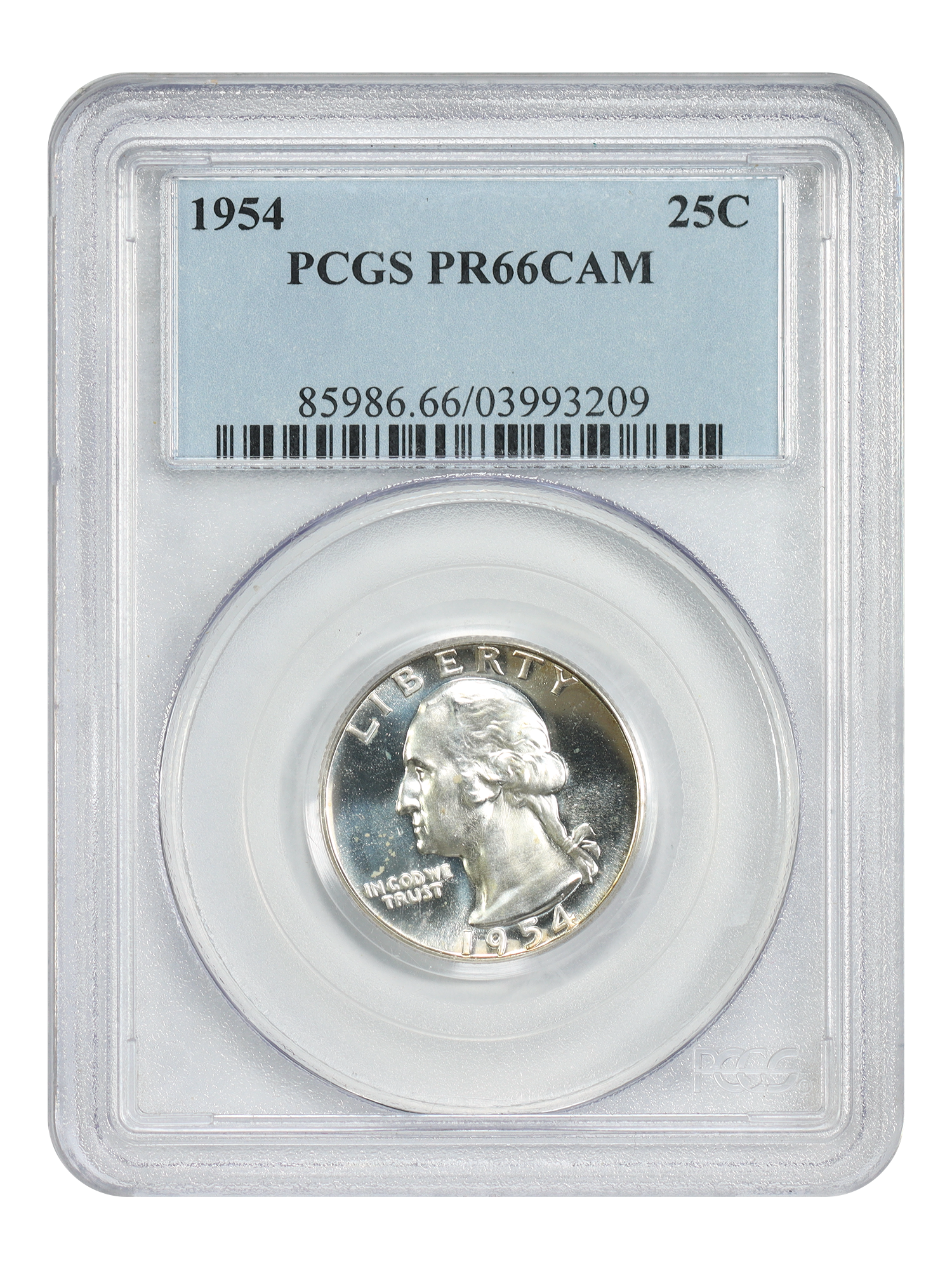 1954 25C PCGS PR66CAM