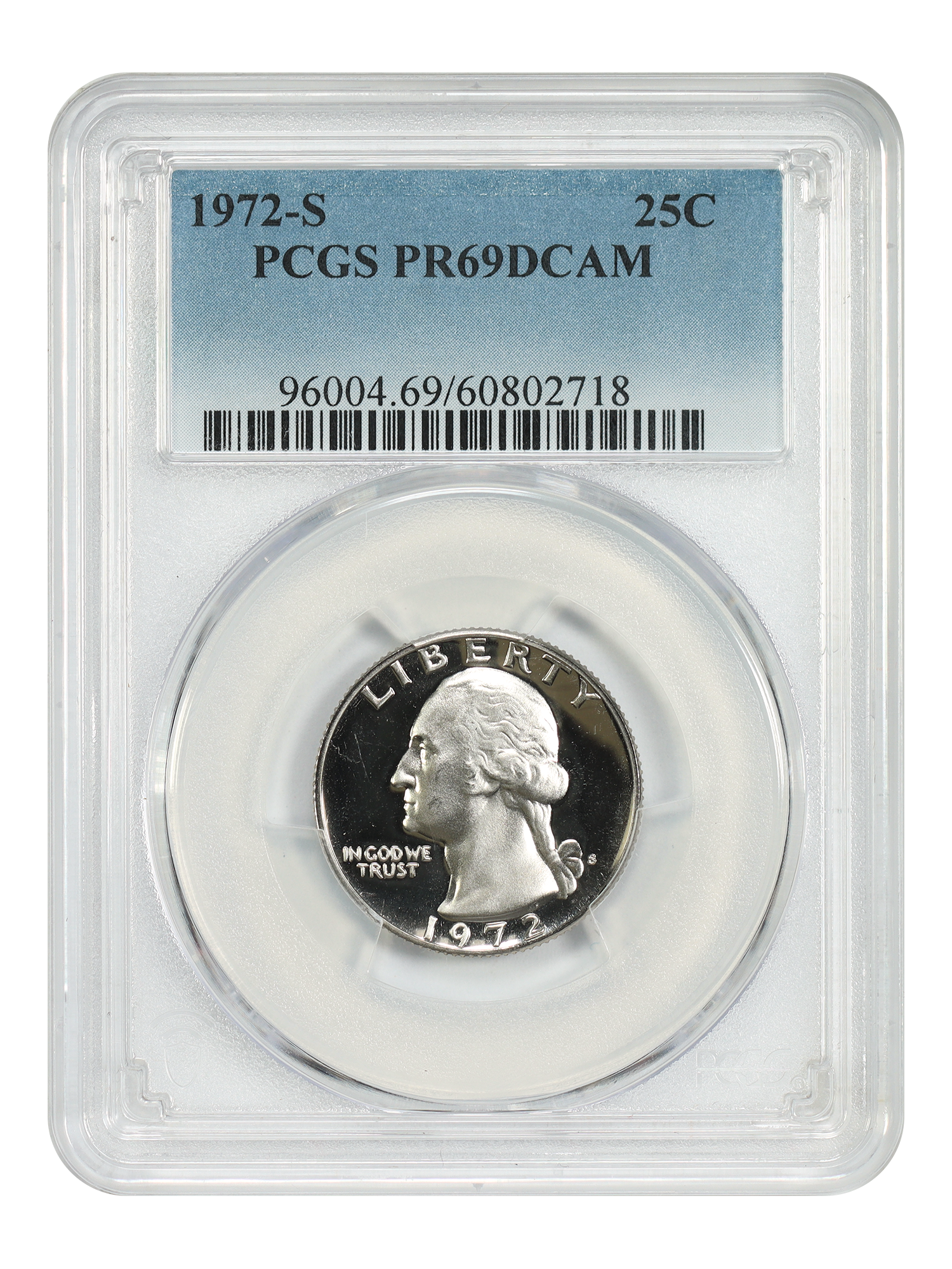 1972-S 25C PCGS PR69DCAM