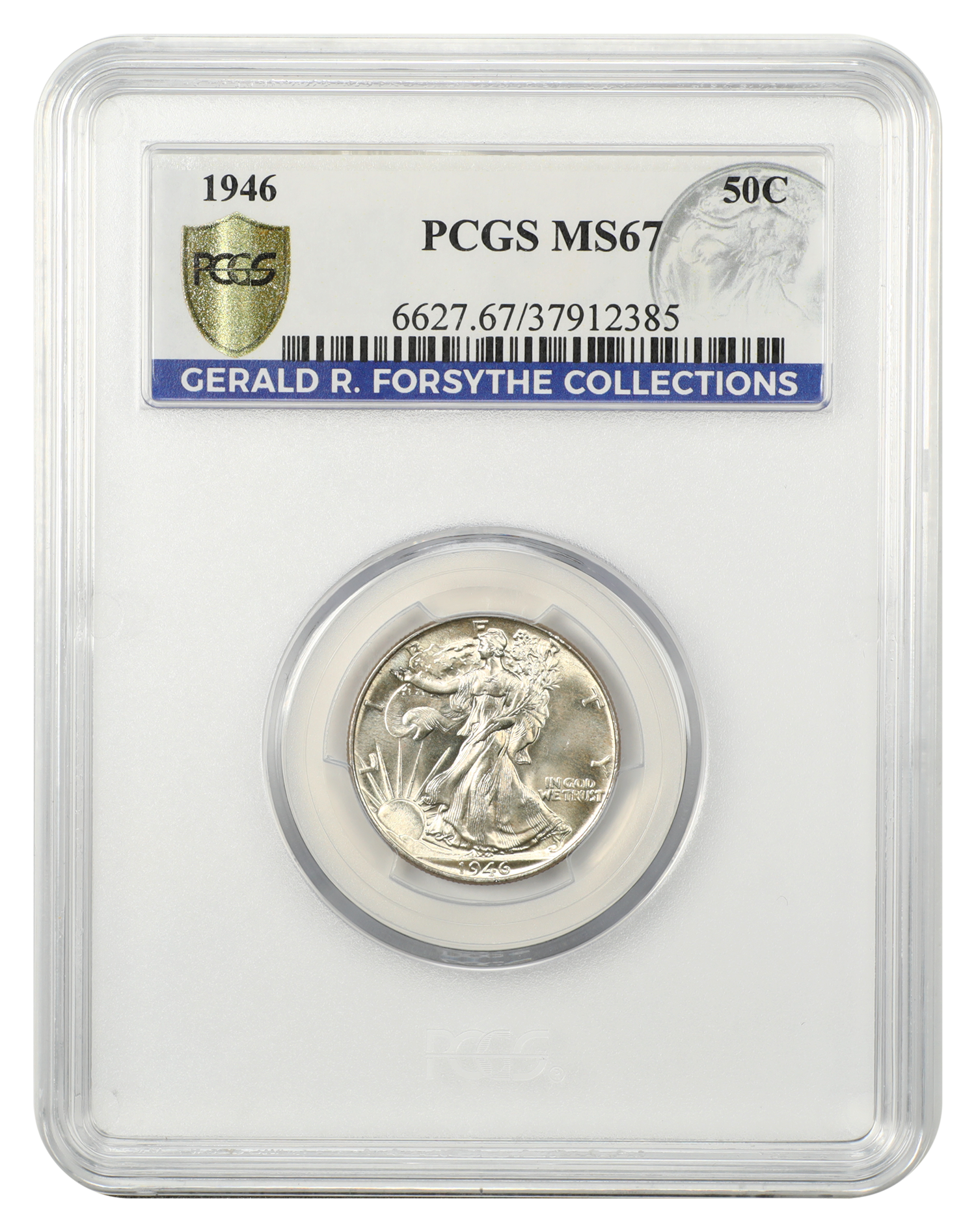 1946 50C PCGS MS67 ex: Gerald R. Forsythe