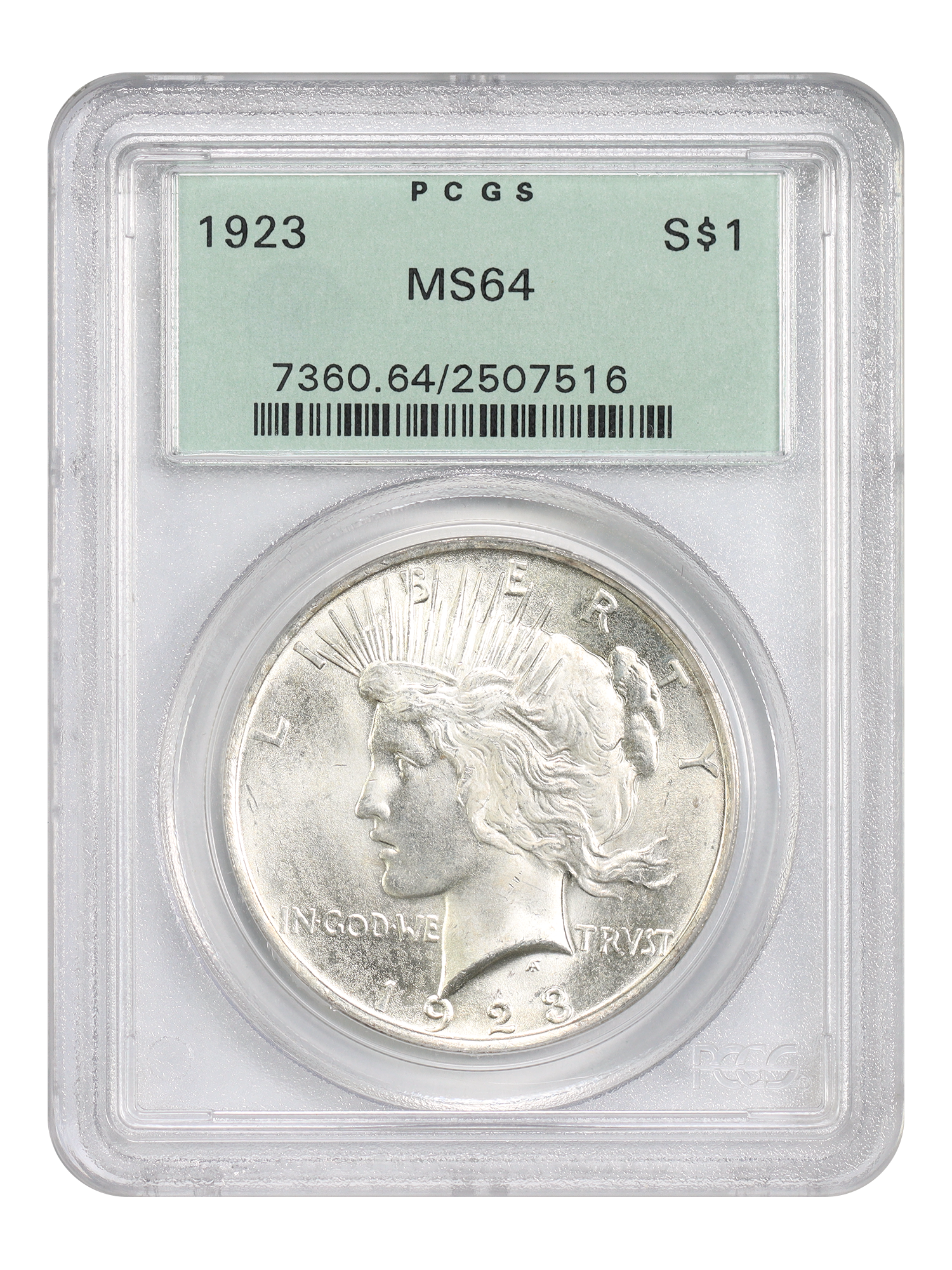 1923 $1 PCGS MS64 (OGH)
