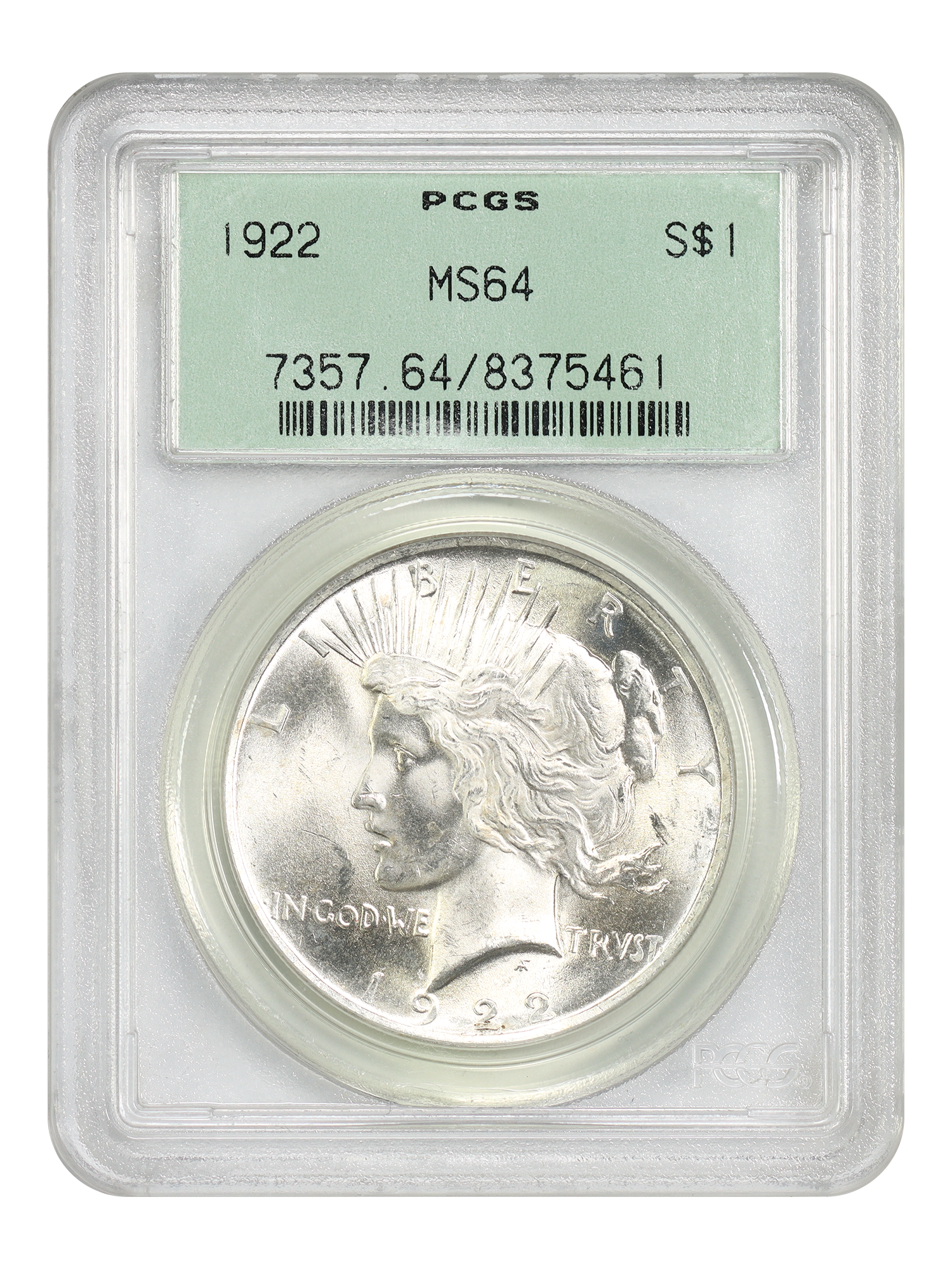 1922 $1 PCGS MS64 (OGH)