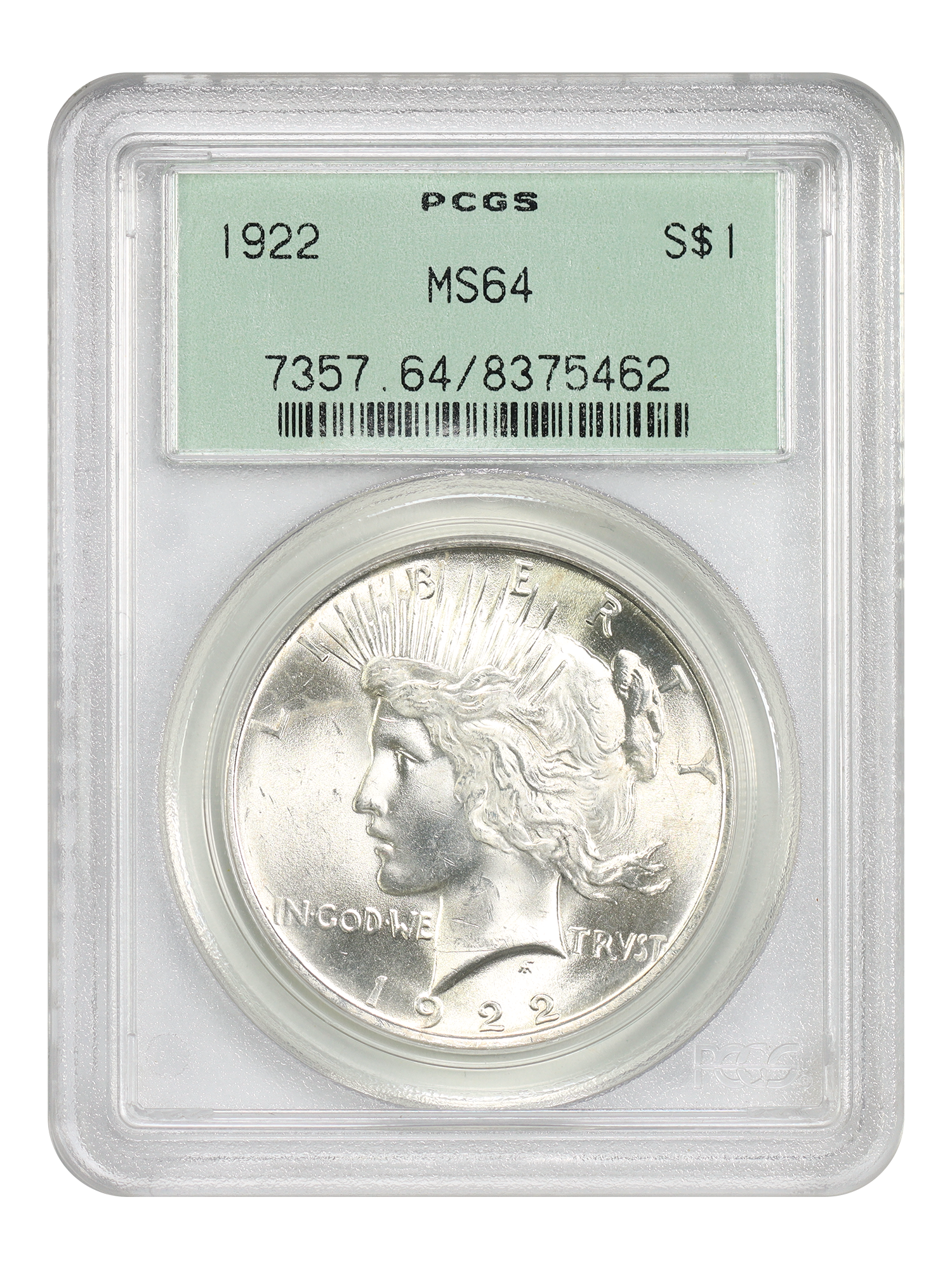 1922 $1 PCGS MS64 (OGH)