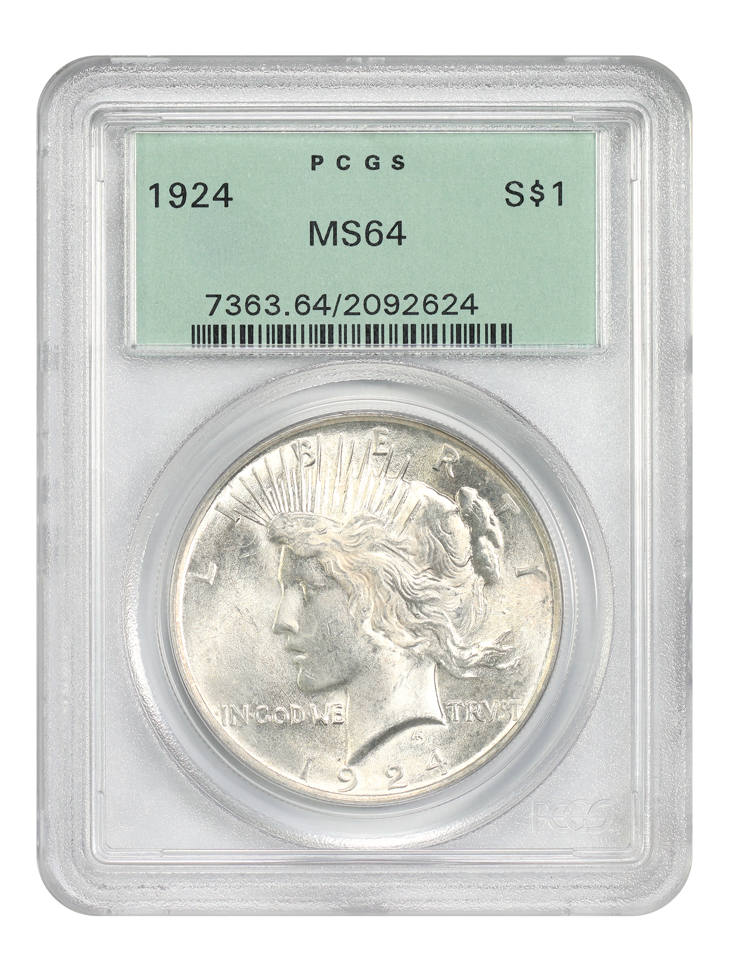 1924 $1 PCGS MS64 (OGH)