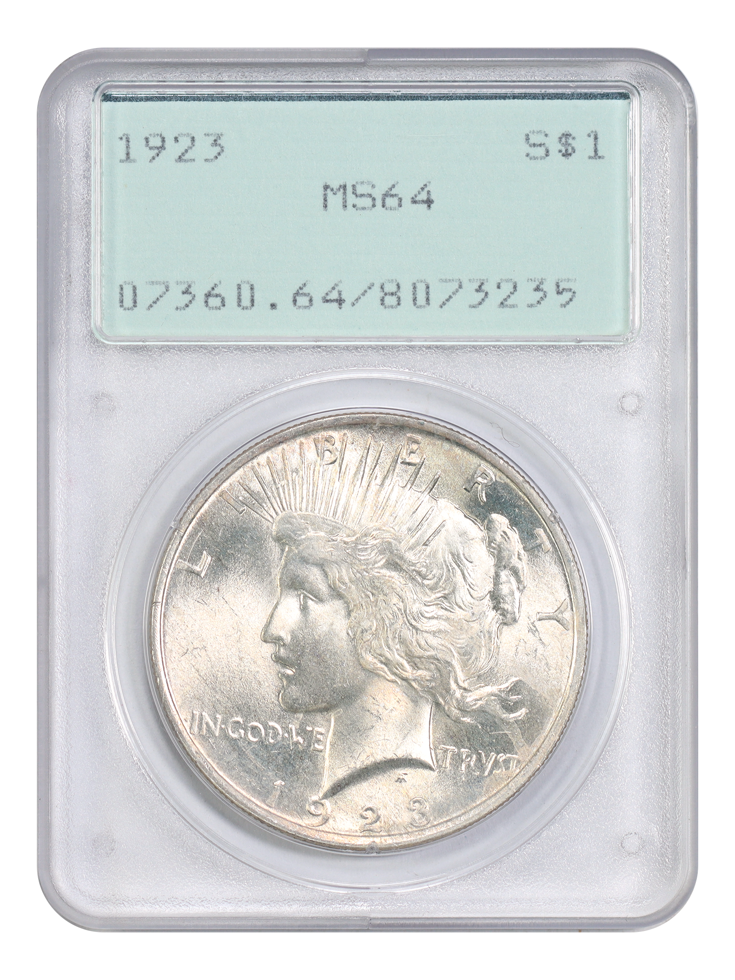 1923 $1 PCGS MS64 (OGH Rattler)