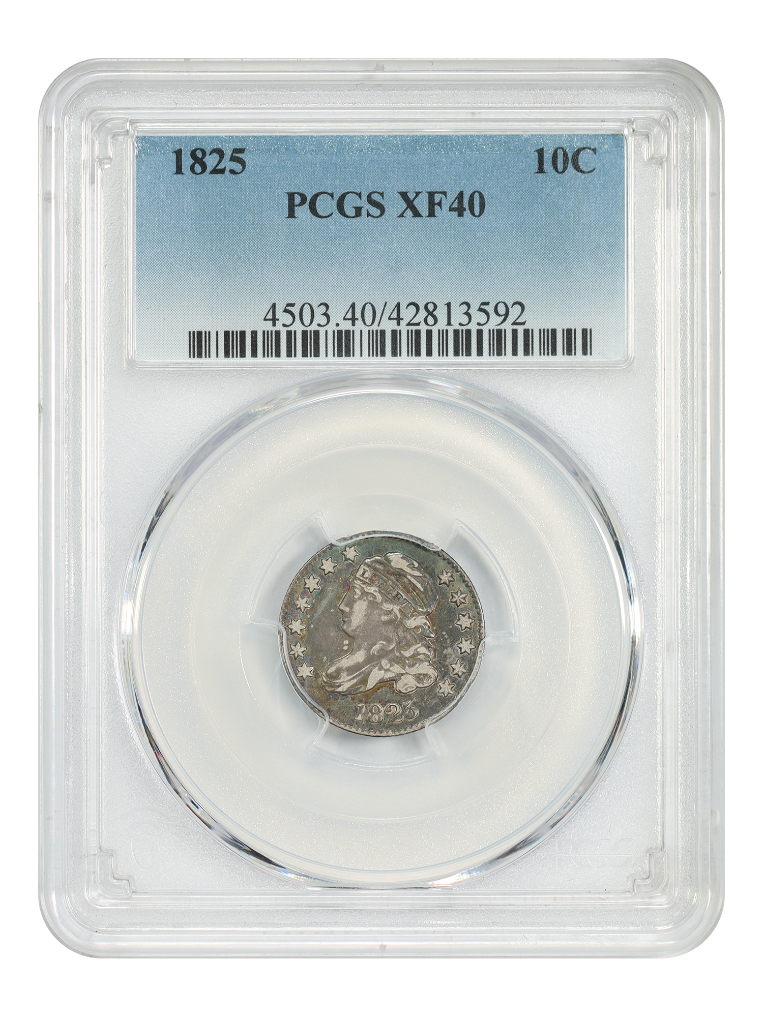 1825 10C PCGS XF40