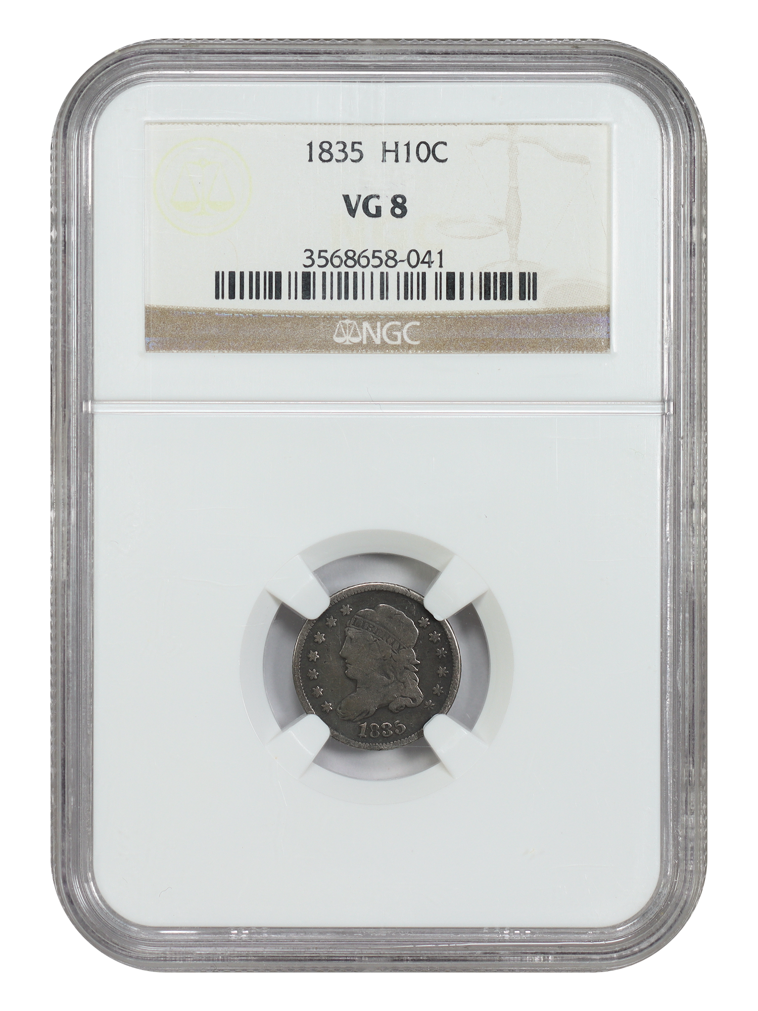 1835 H10C NGC VG08 (Large Date)