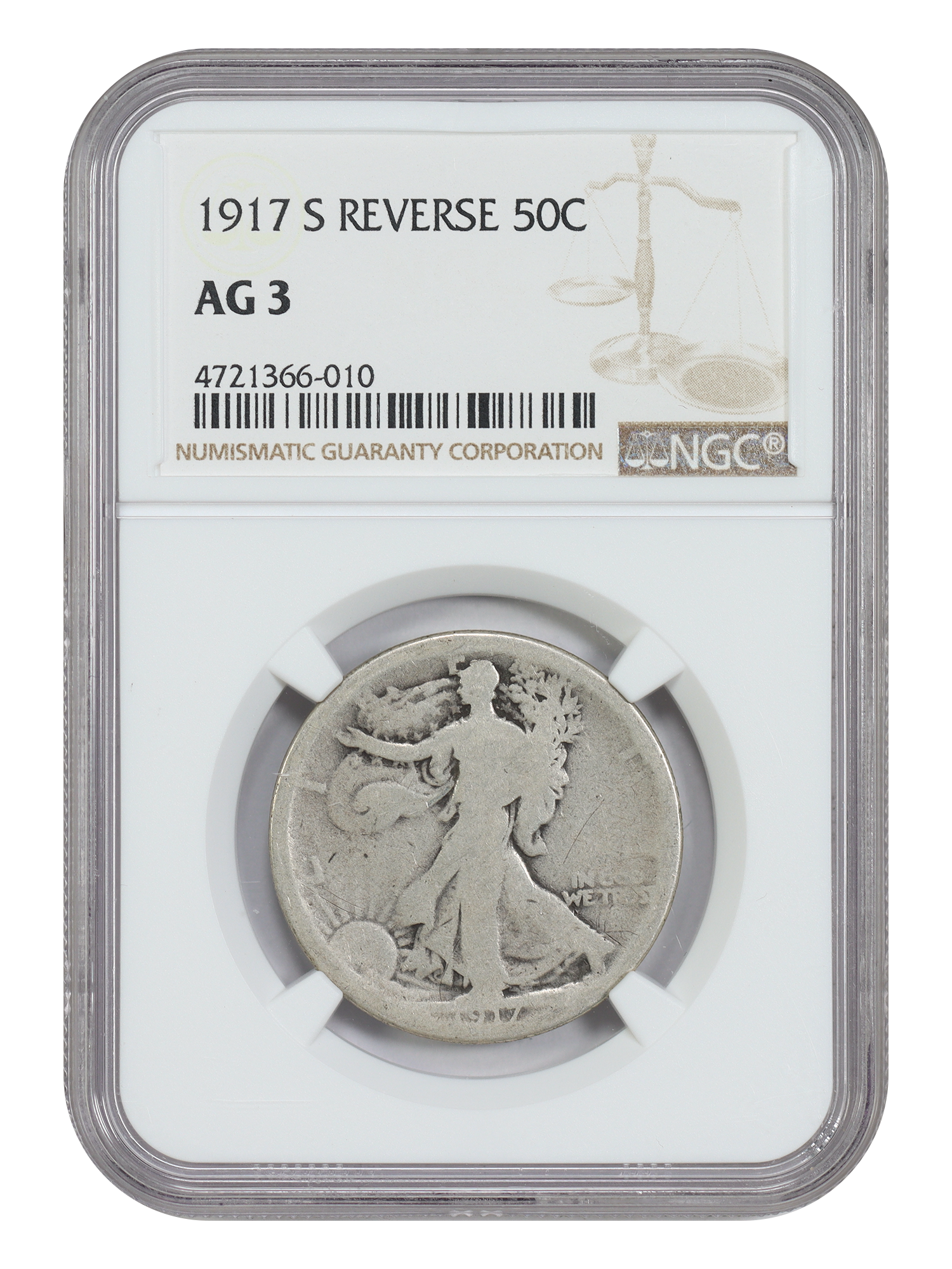 1917-S 50C NGC AG03 (Reverse)