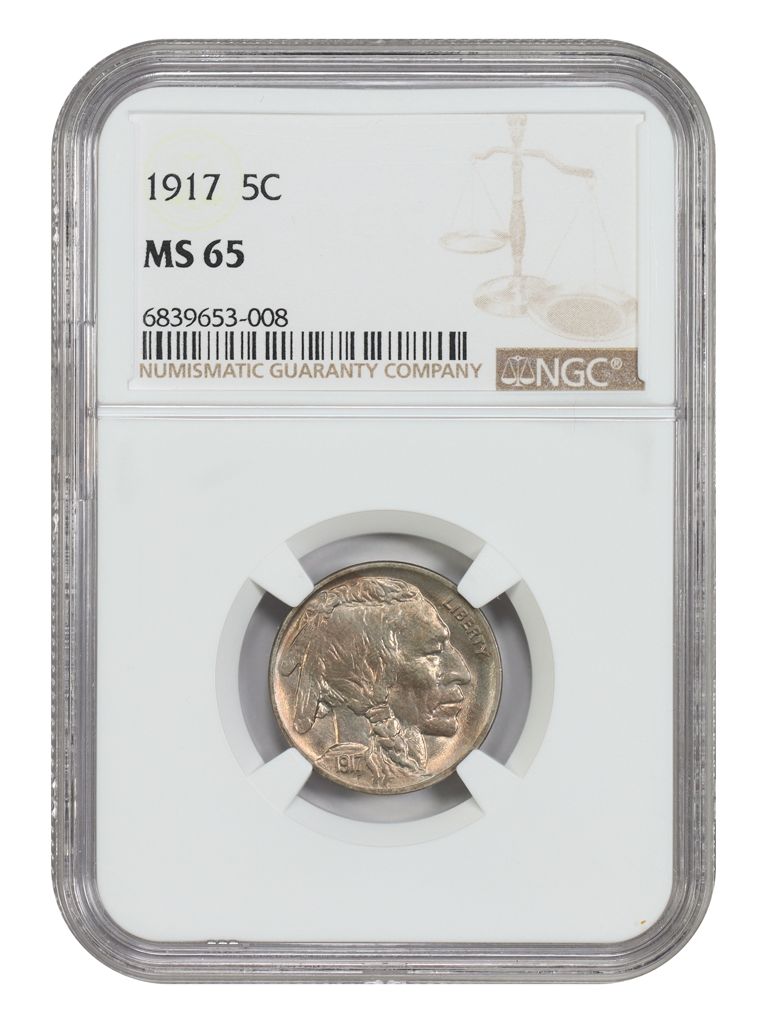 1917 5C NGC MS65