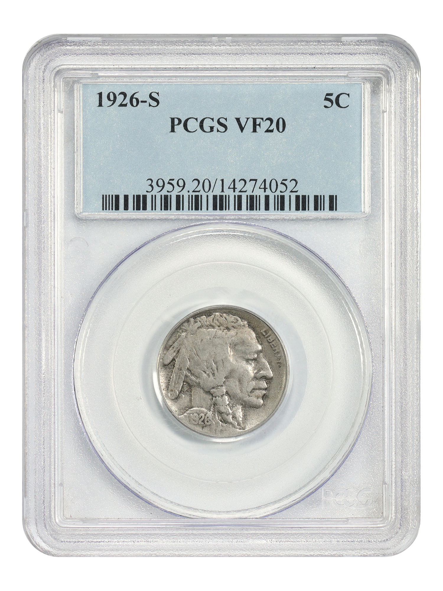1926-S 5C PCGS VF20