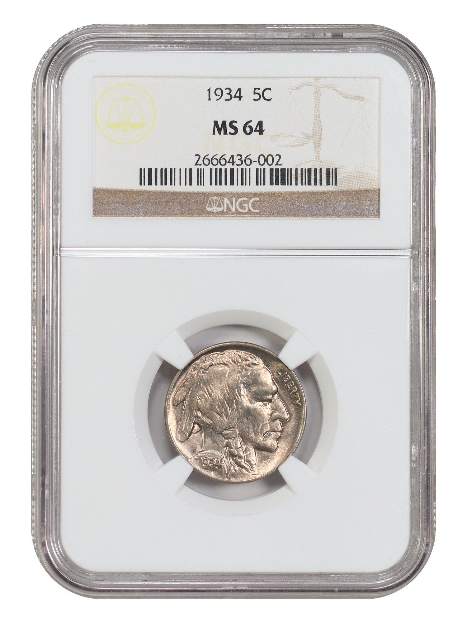 1934 5C NGC MS64