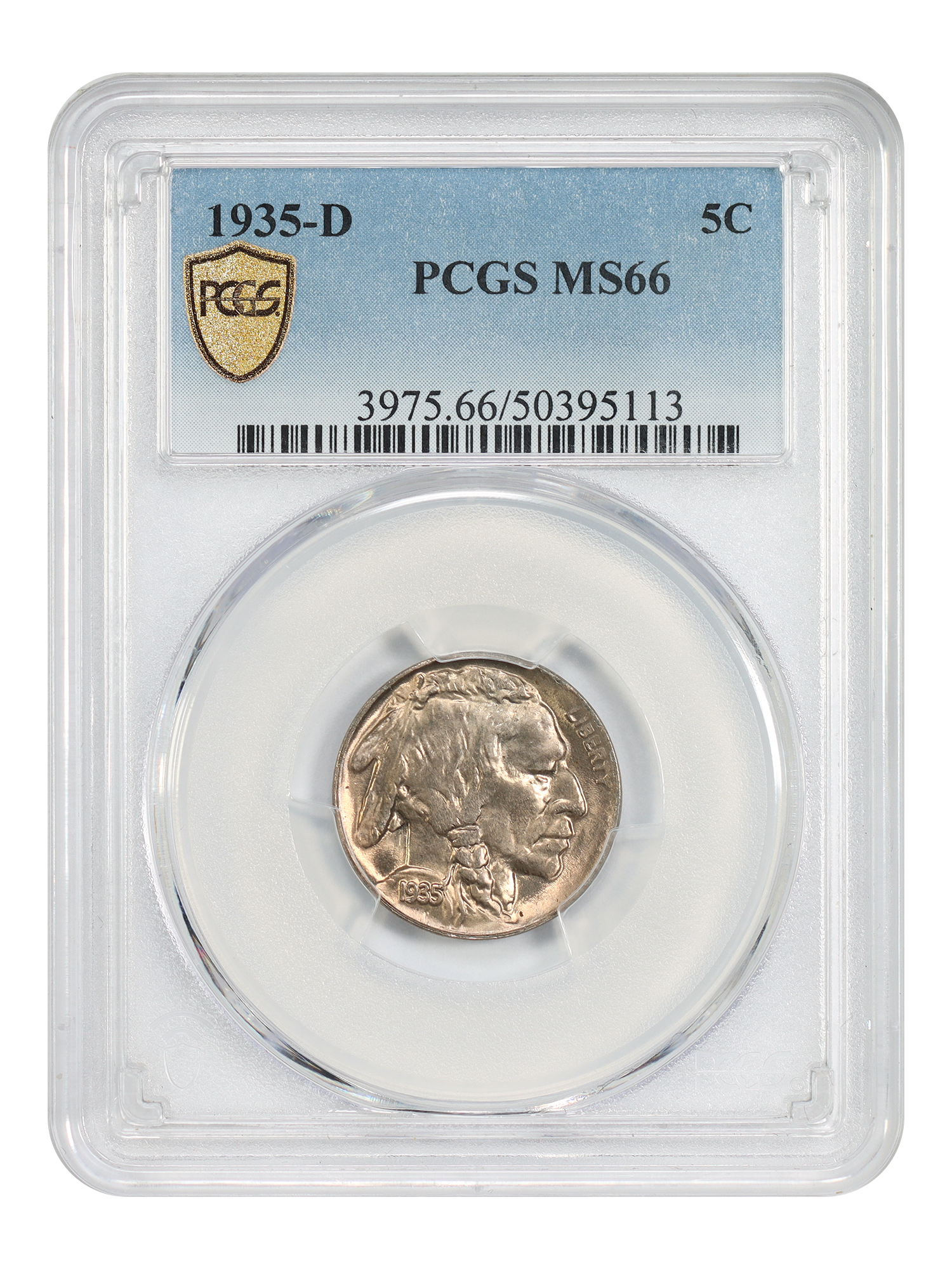 1935-D 5C PCGS MS66