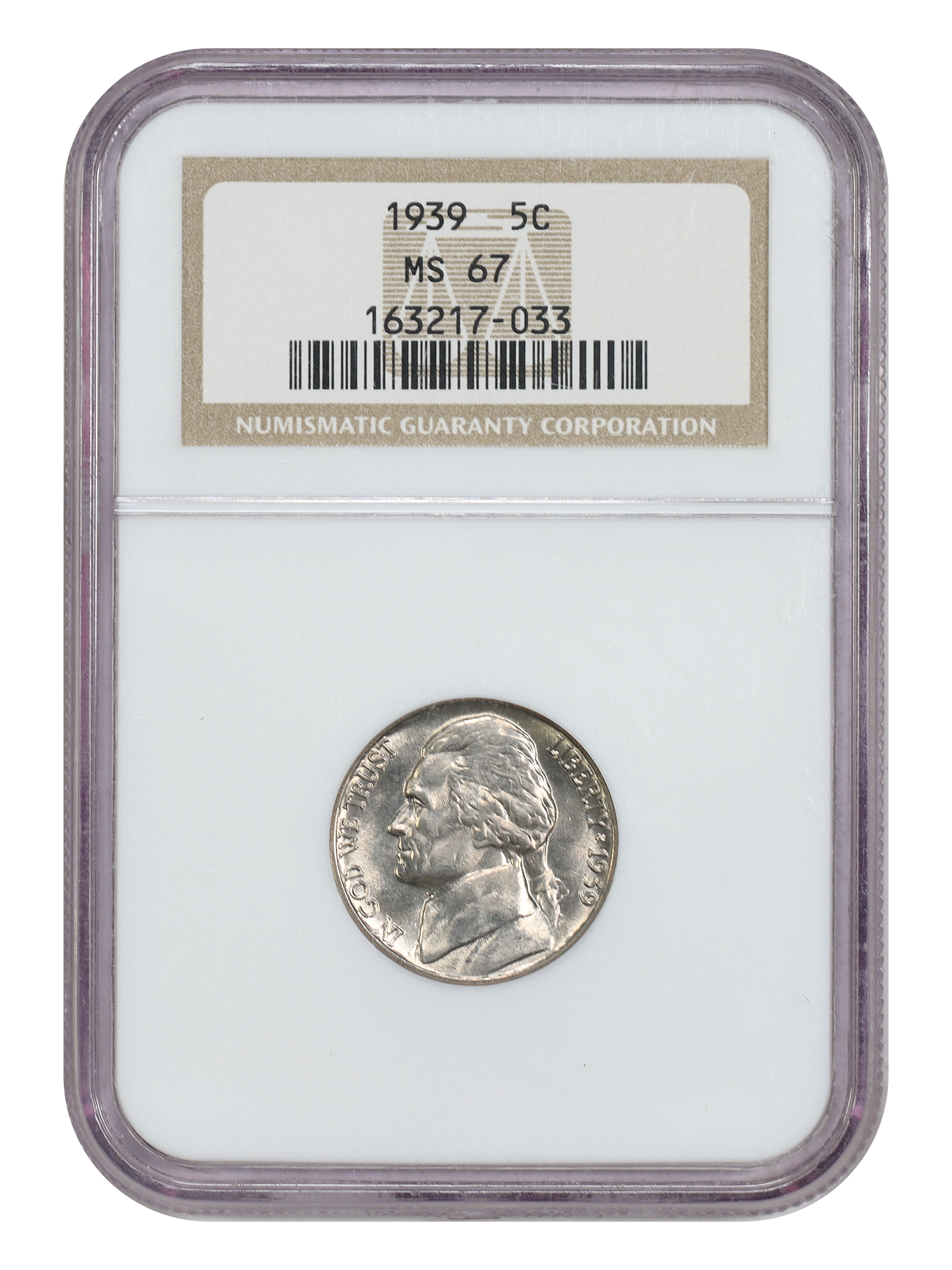 1939 5C NGC MS67