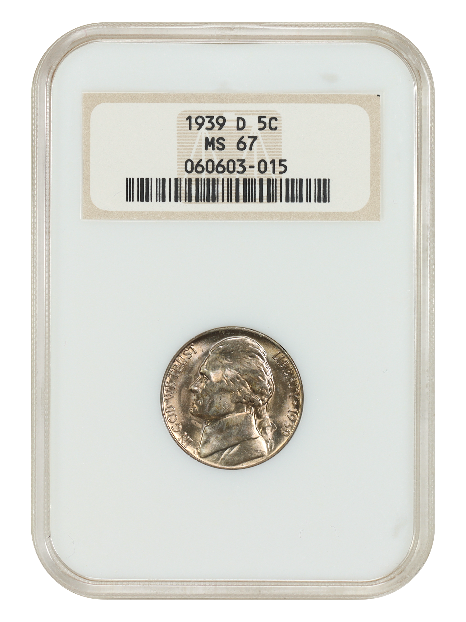 1939-D 5C NGC MS67 (OH)