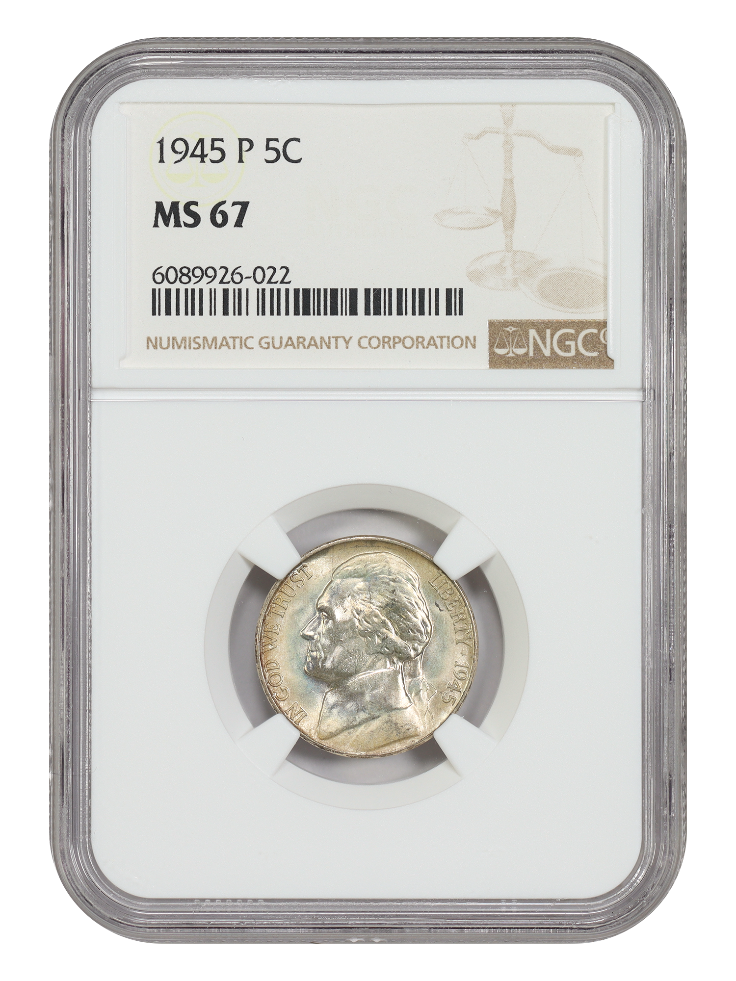 1945-P 5C NGC MS67