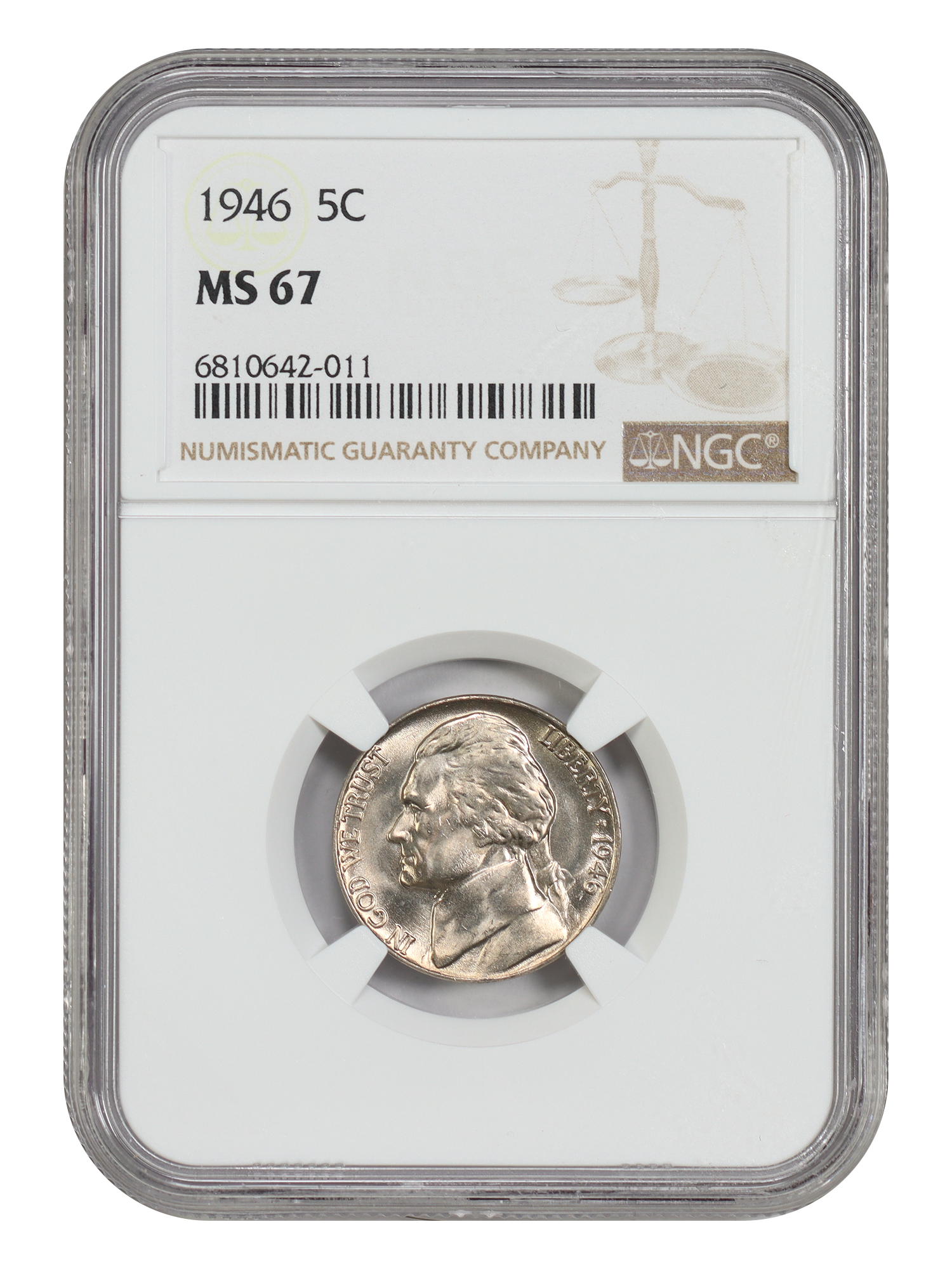1946 5C NGC MS67