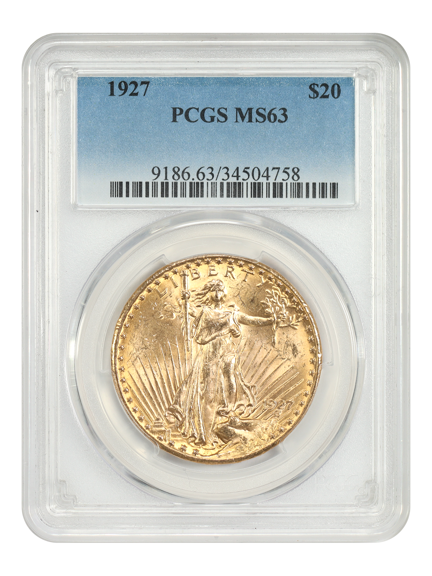 1927 $20 PCGS MS63