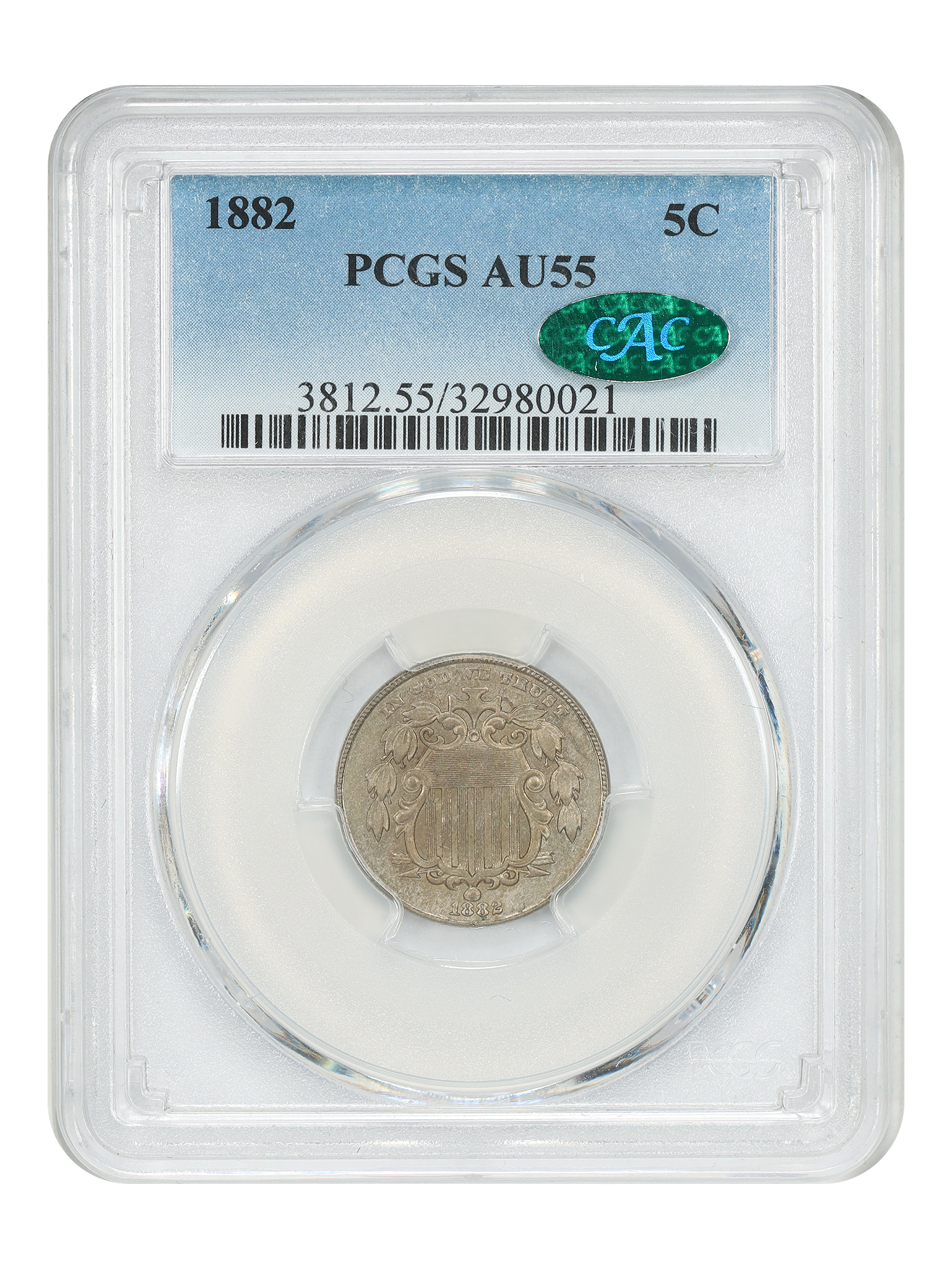 1882 5C PCGS/CAC AU55