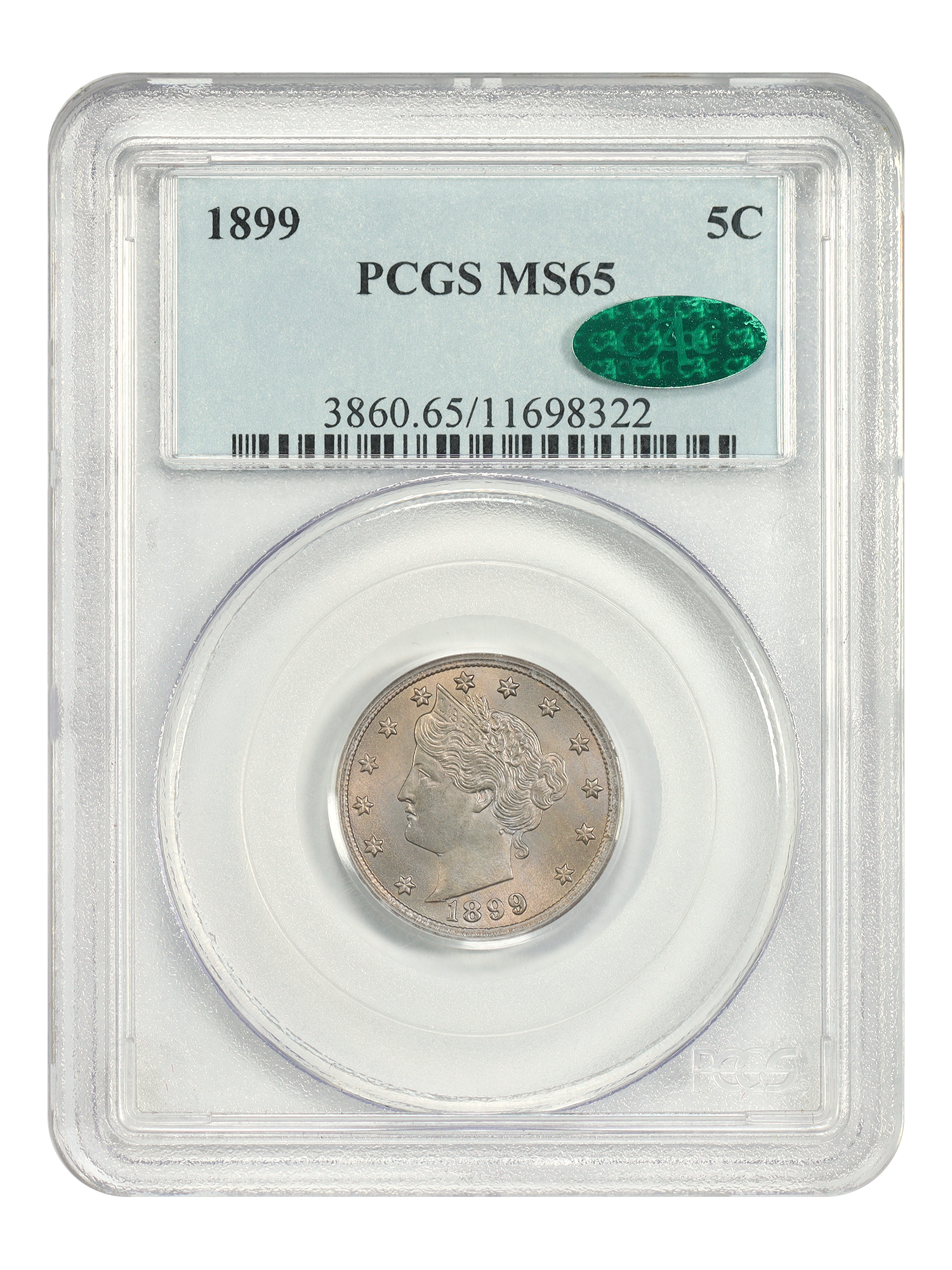 1899 5C PCGS/CAC MS65