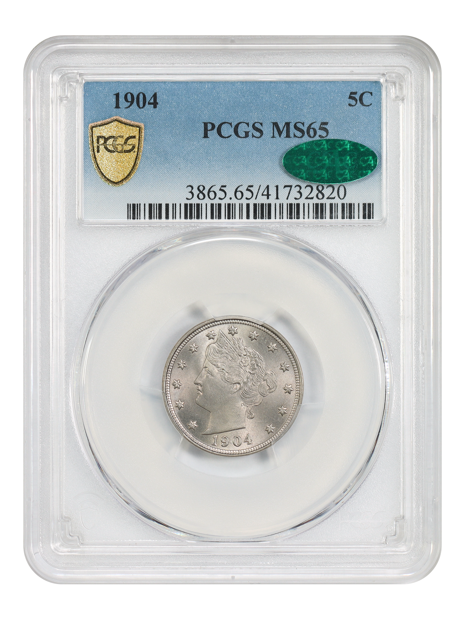 1904 5C PCGS/CAC MS65