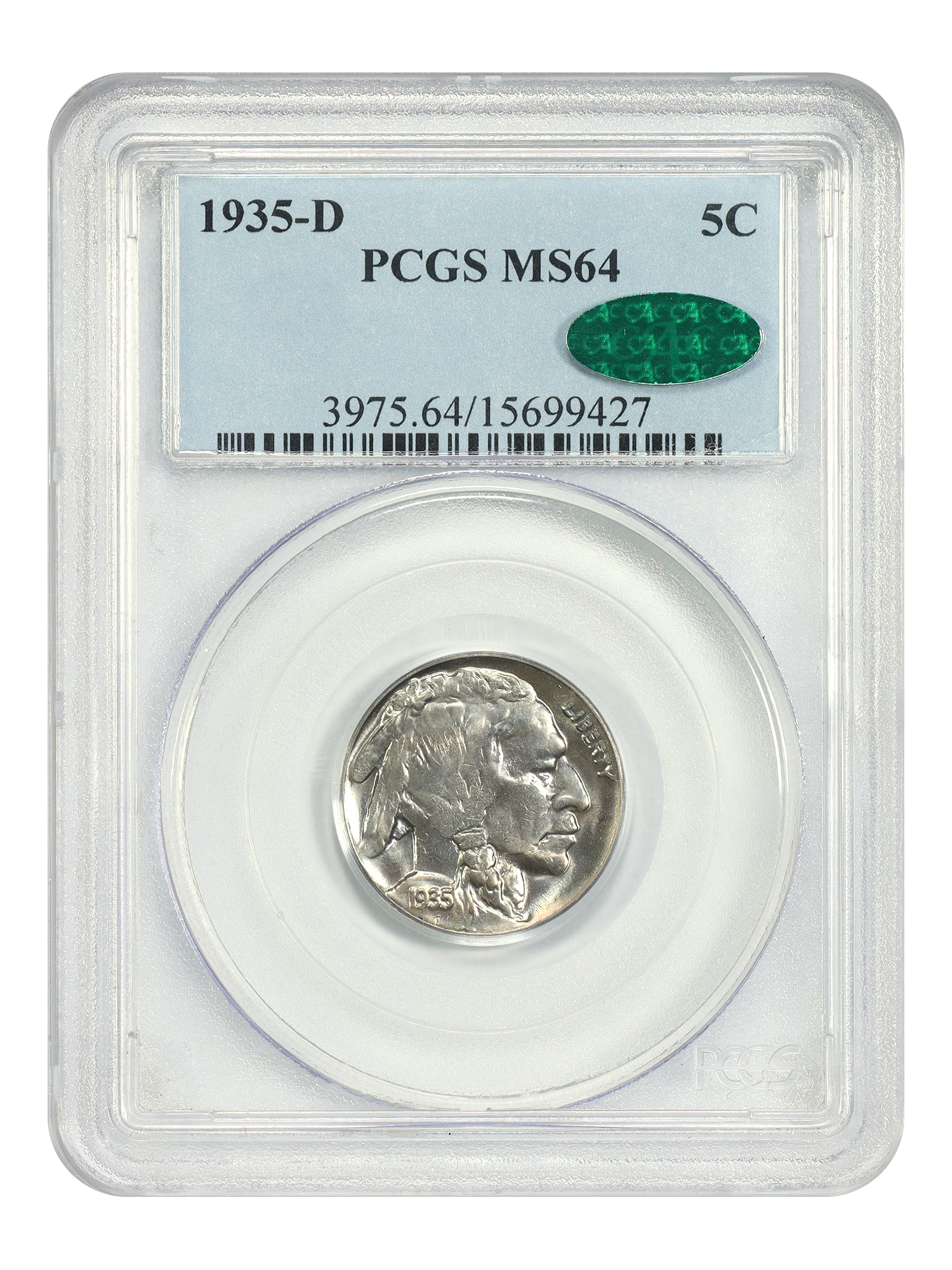 1935-D 5C PCGS/CAC MS64