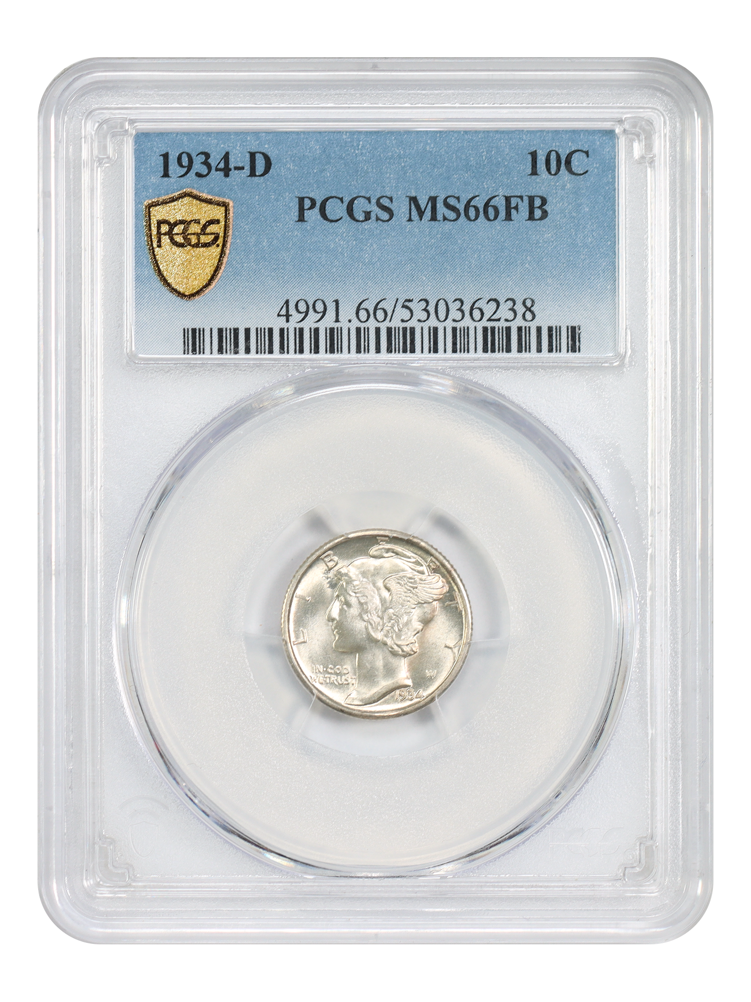 1934-D 10C PCGS MS66FB