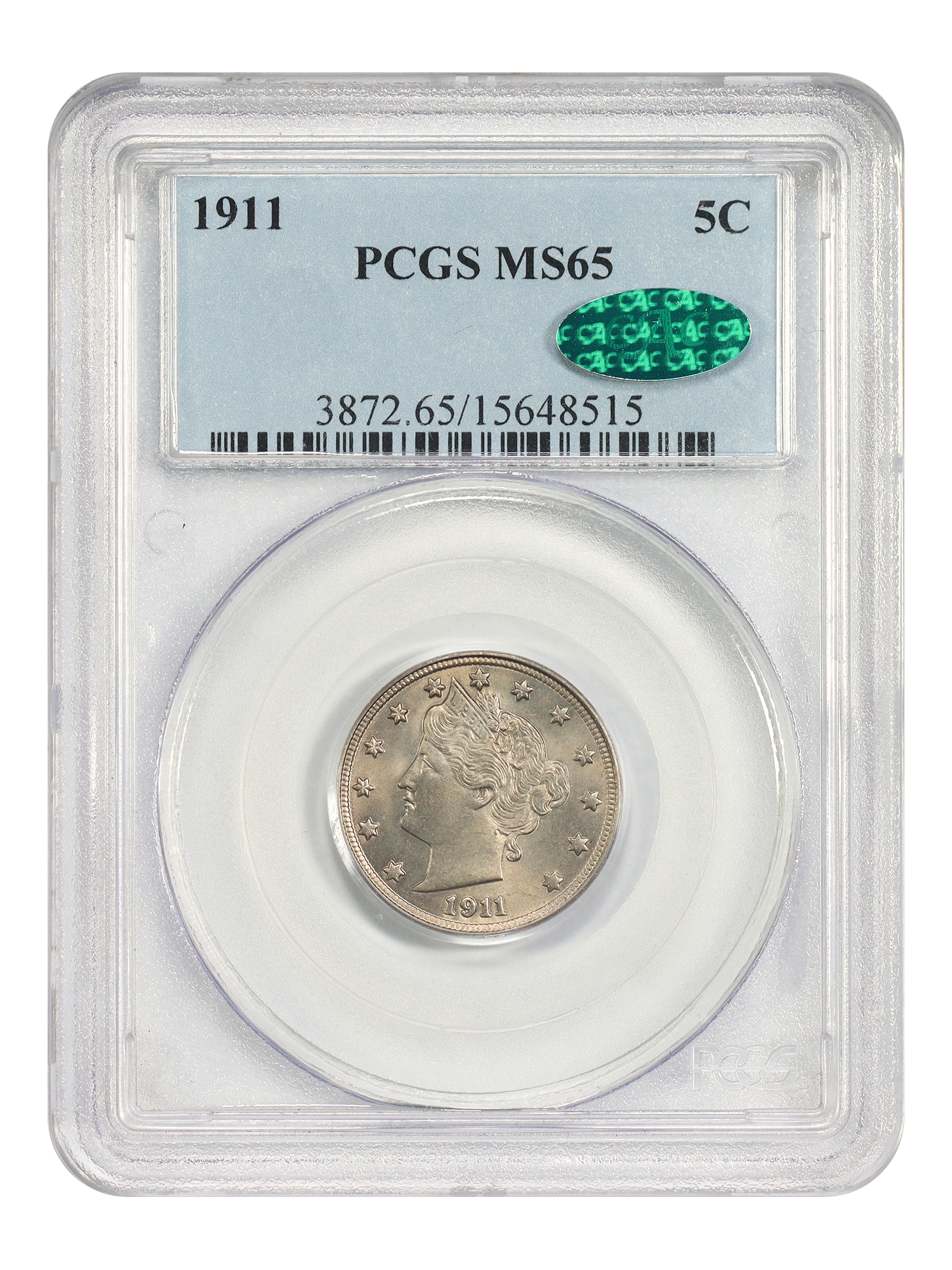 1911 5C PCGS/CAC MS65