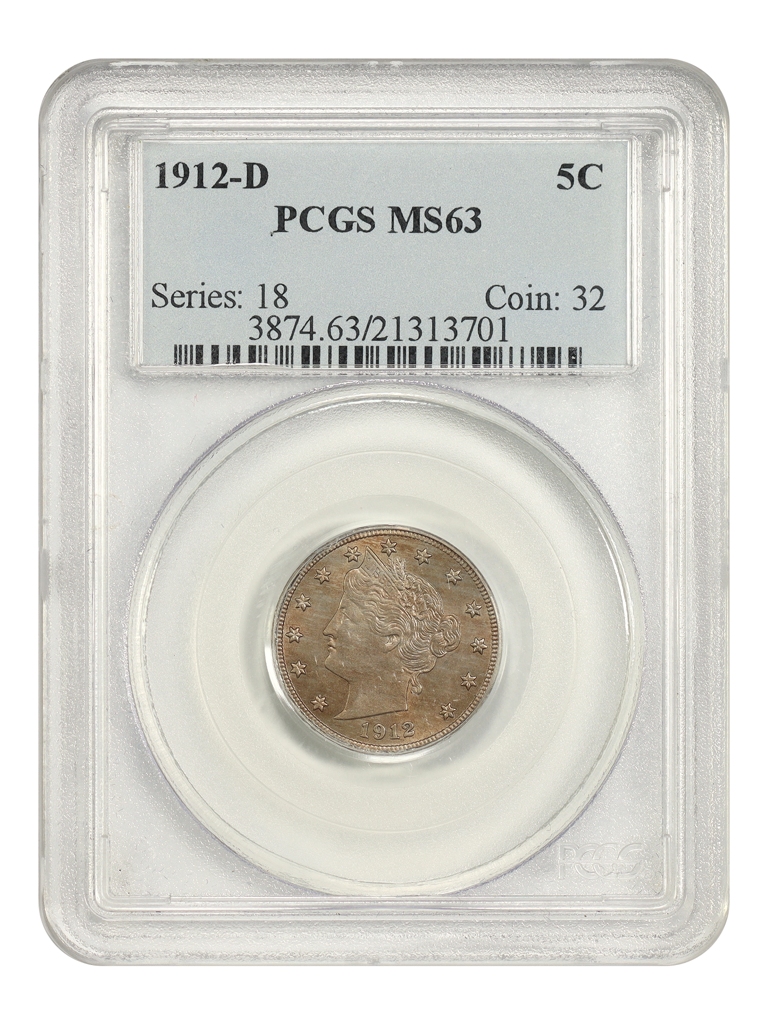 1912-D 5C PCGS MS63