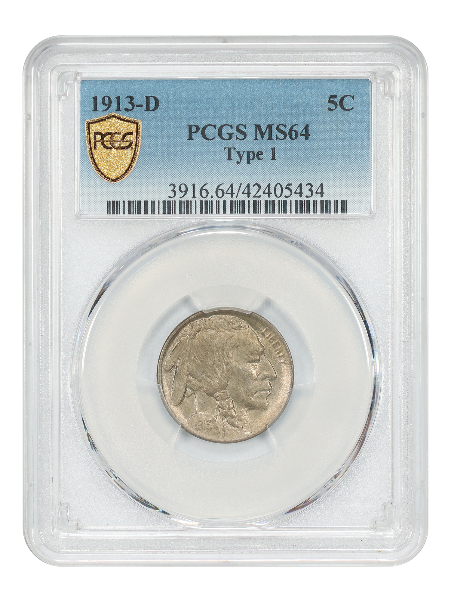 1913-D 5C PCGS MS64 (Type 1)