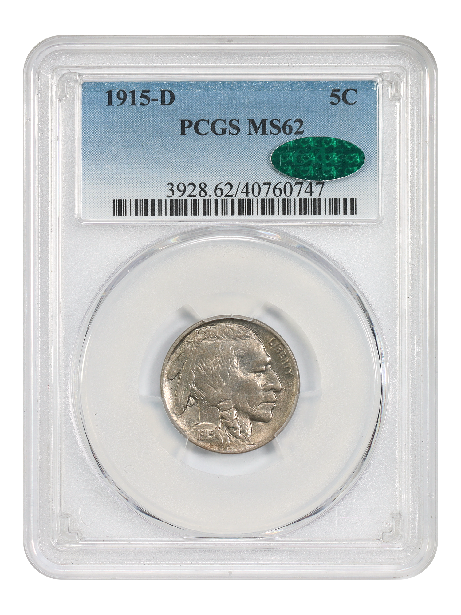 1915-D 5C PCGS/CAC MS62