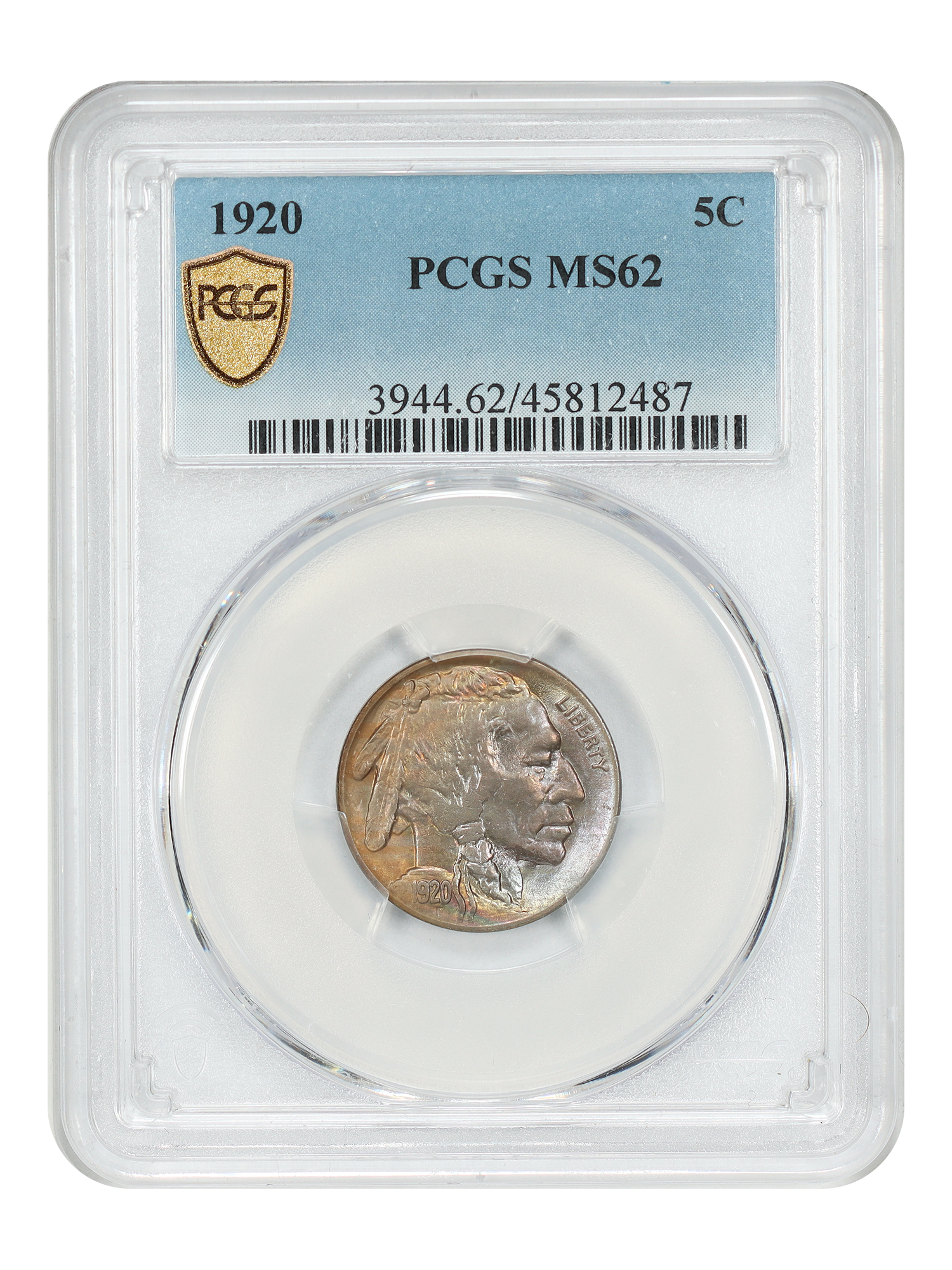 1920 5C PCGS MS62