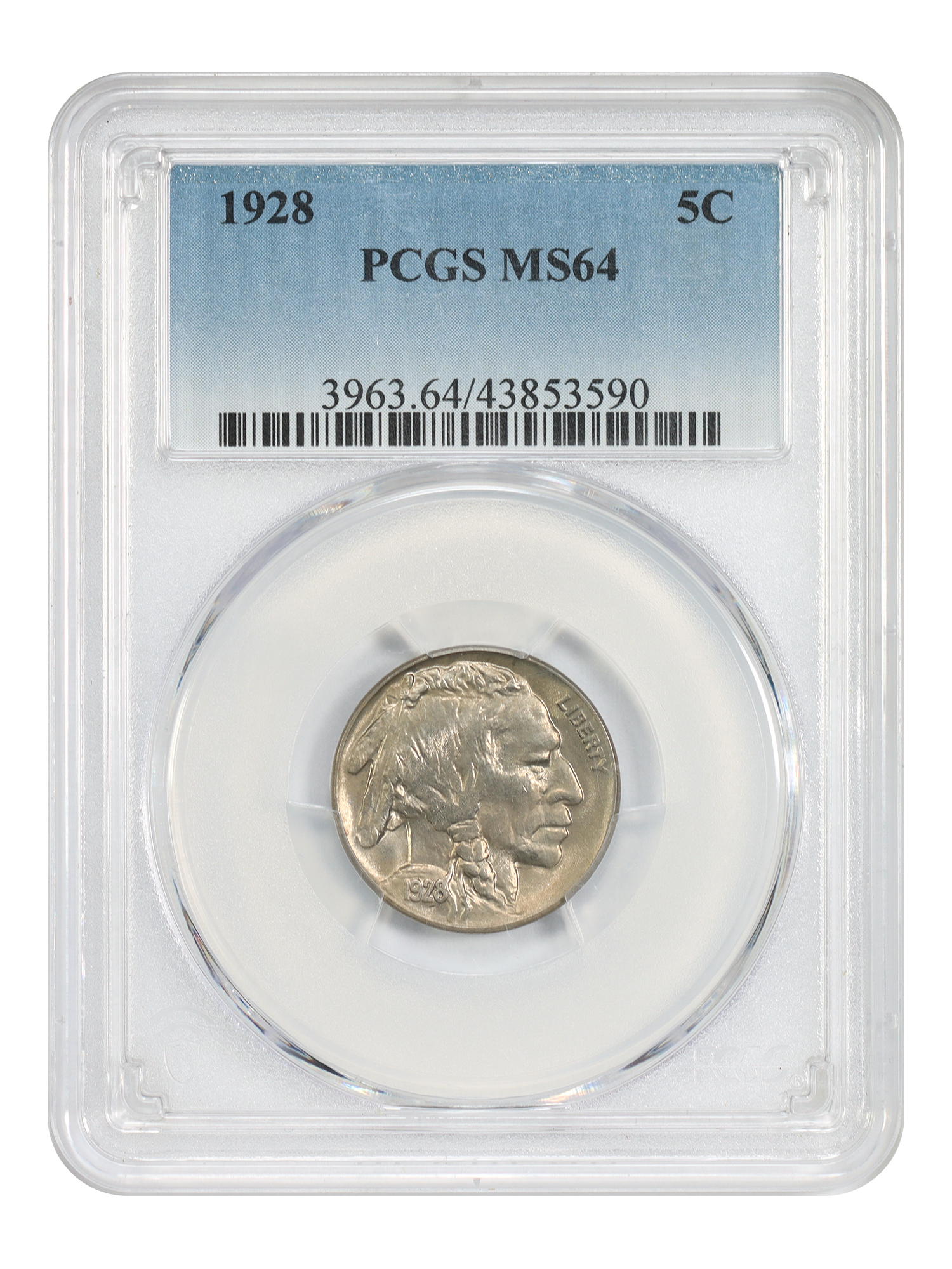 1928 5C PCGS MS64