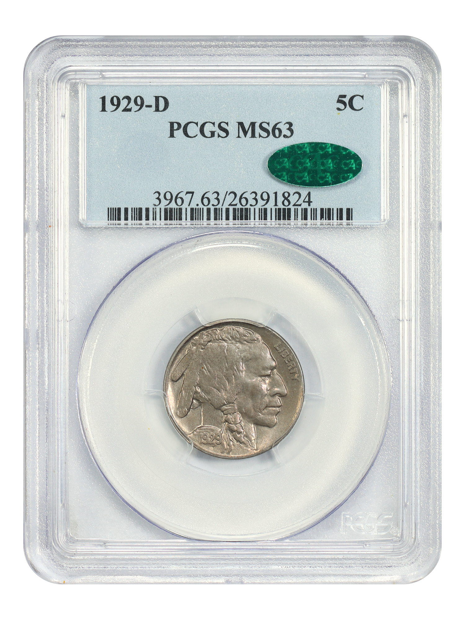 1929-D 5C PCGS/CAC MS63