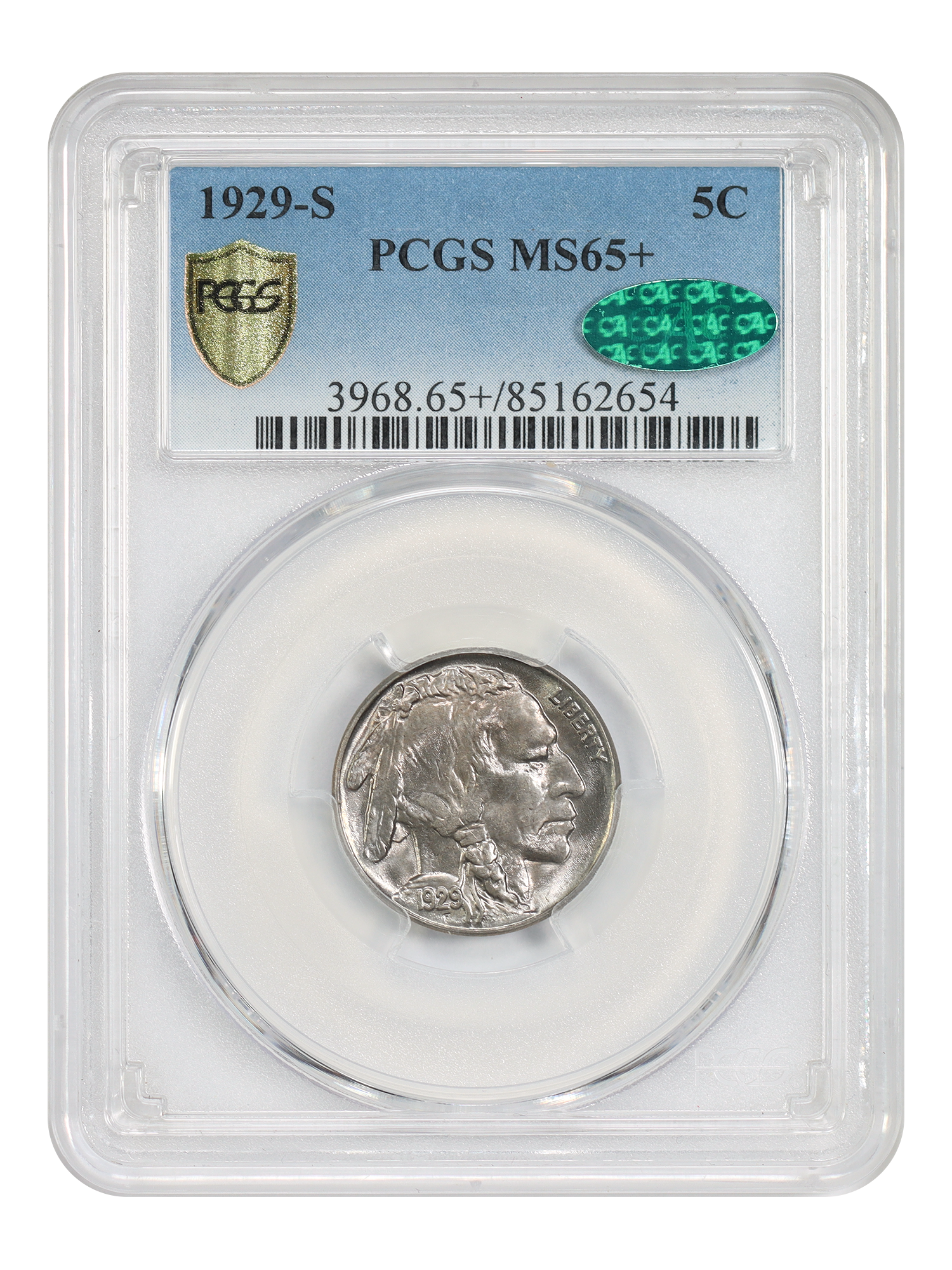 1929-S 5C PCGS/CAC MS65+