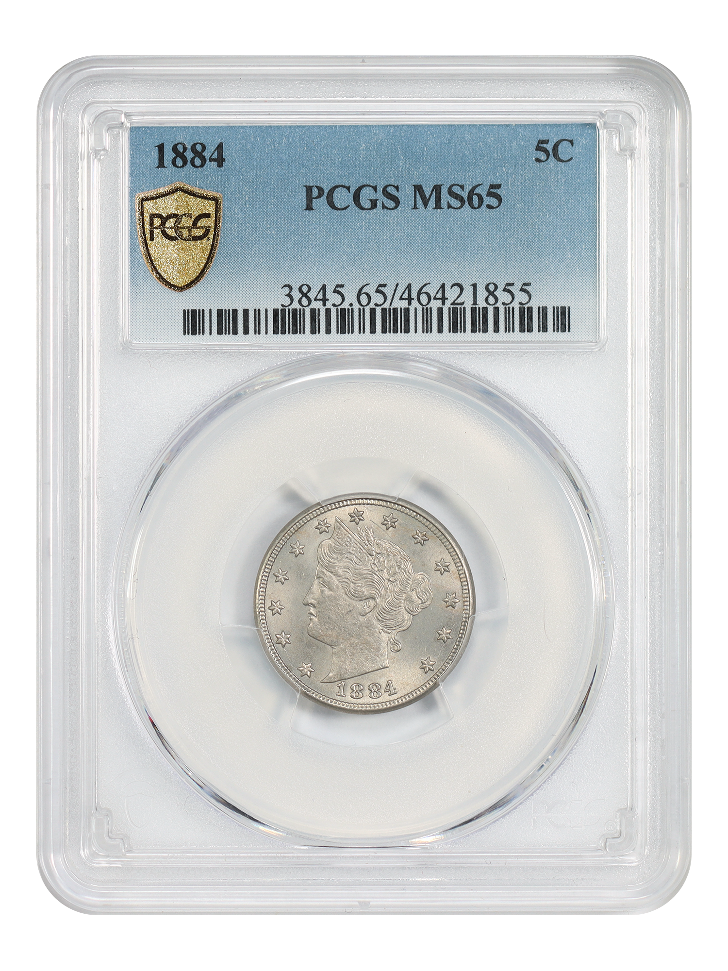 1884 5C PCGS MS65