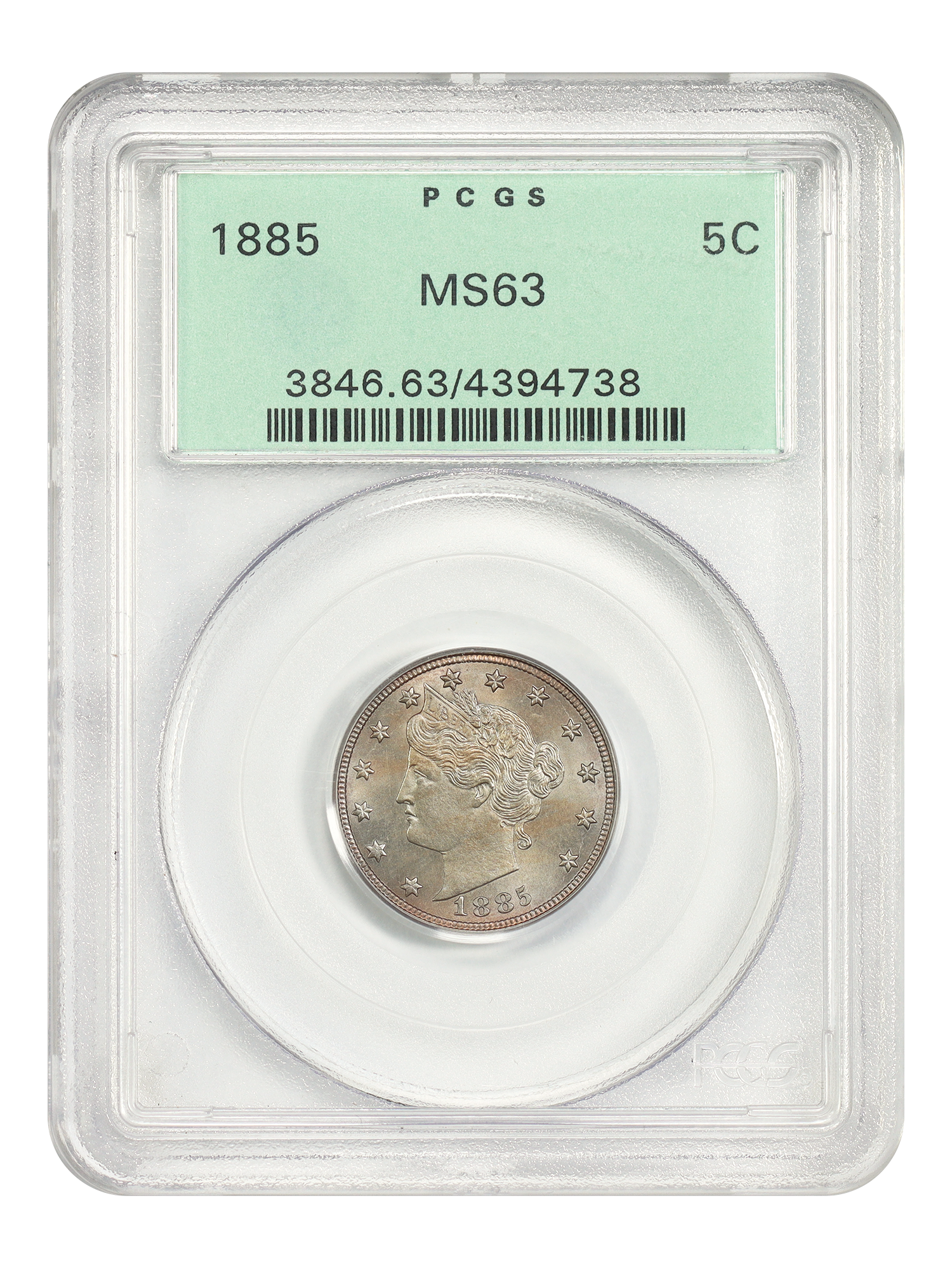 1885 5C PCGS MS63 (OGH)
