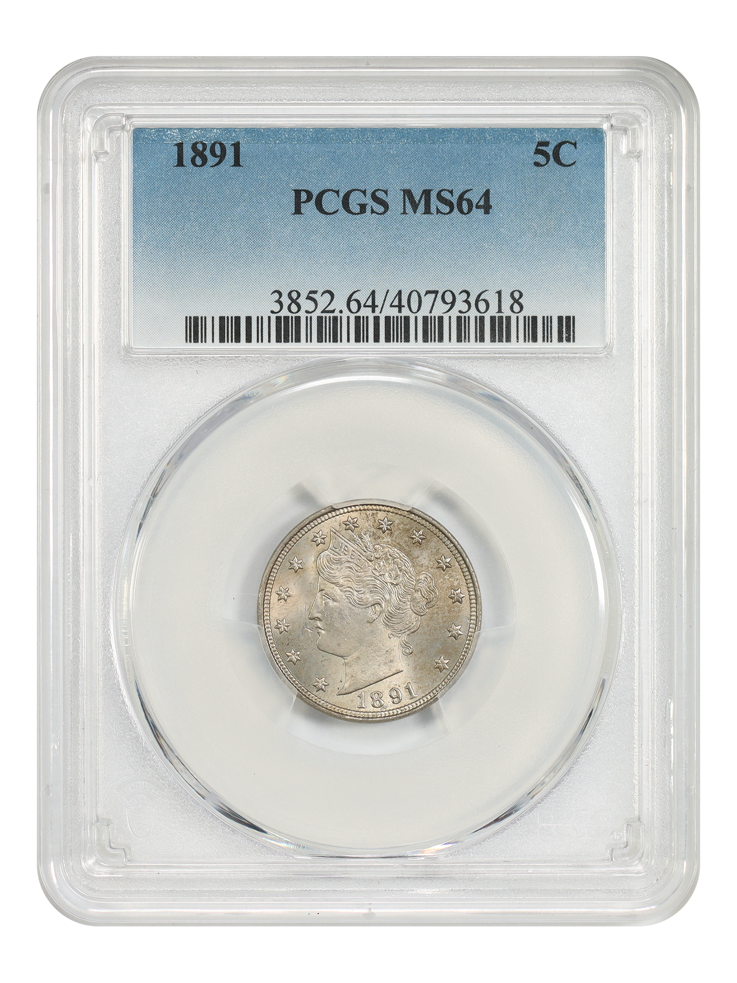 1891 5C PCGS MS64