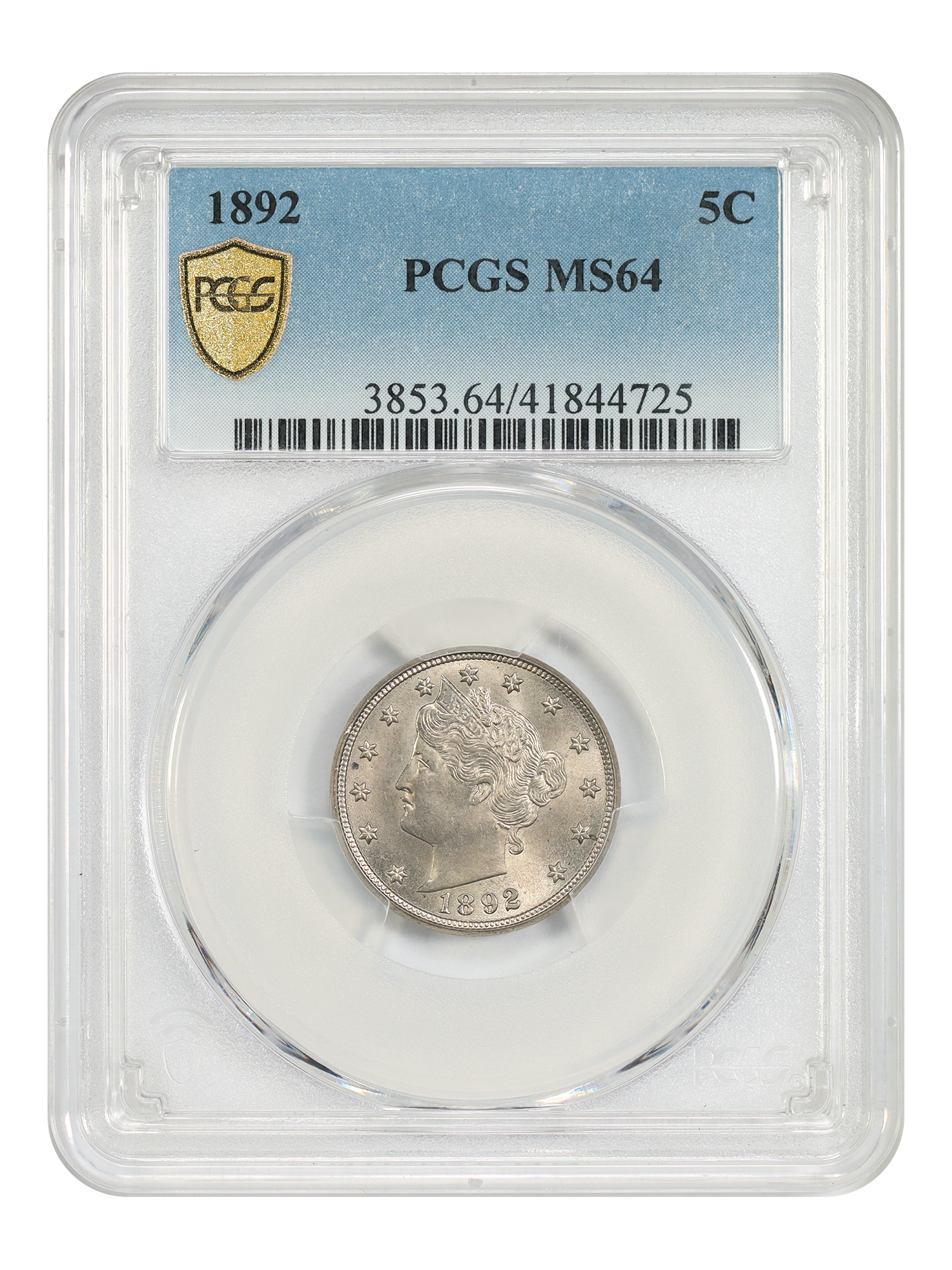 1892 5C PCGS MS64