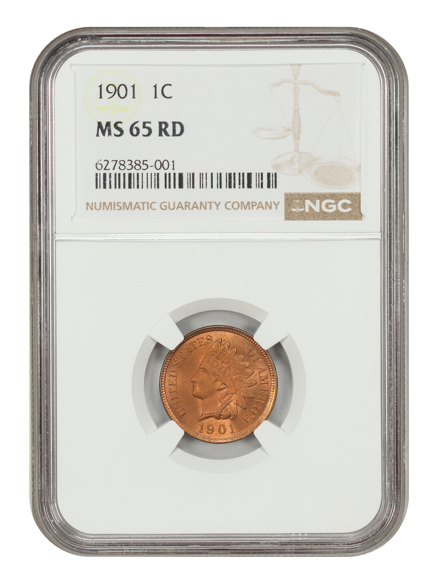 1901 1C NGC MS65RD