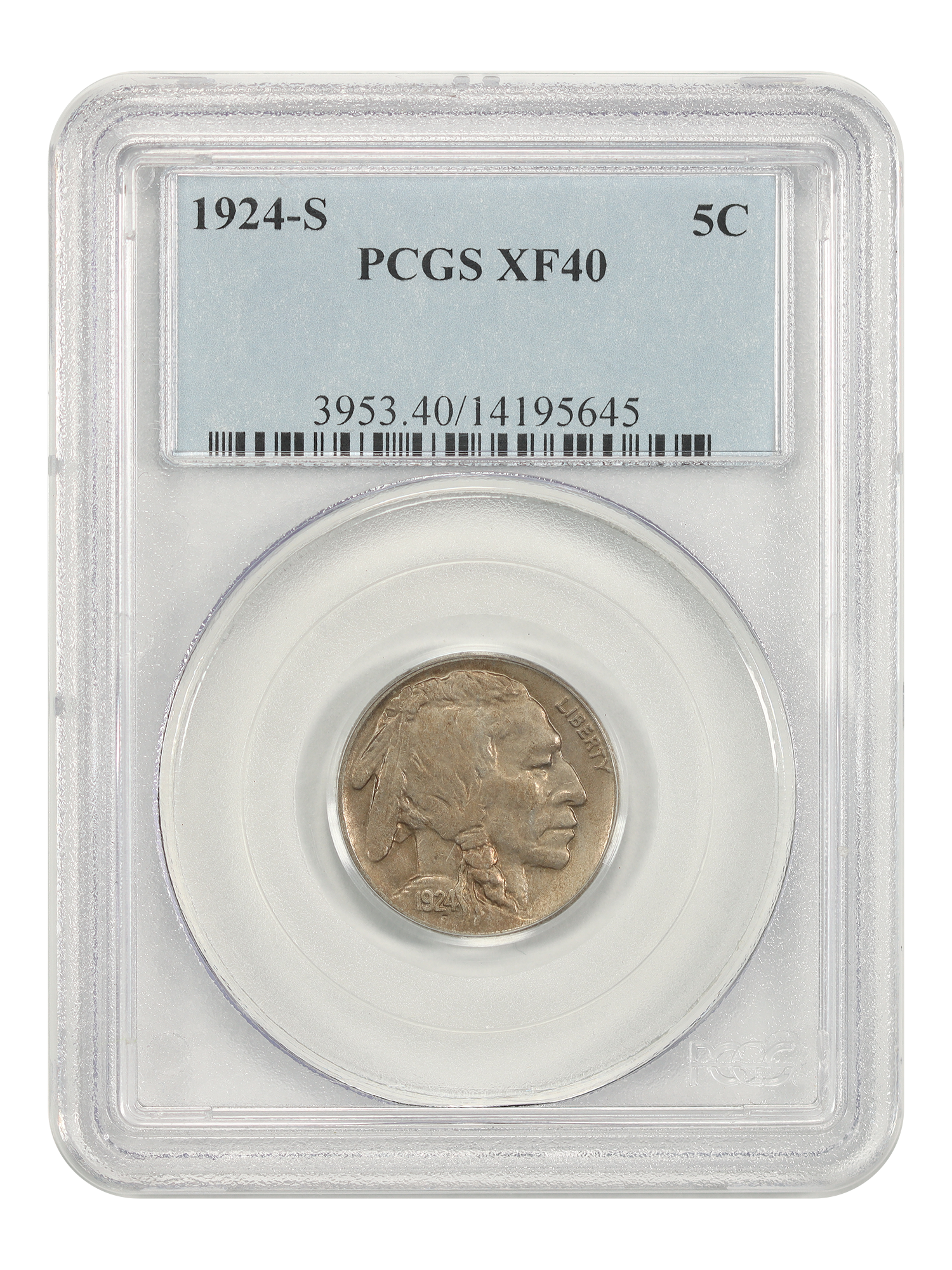1924-S 5C PCGS XF40