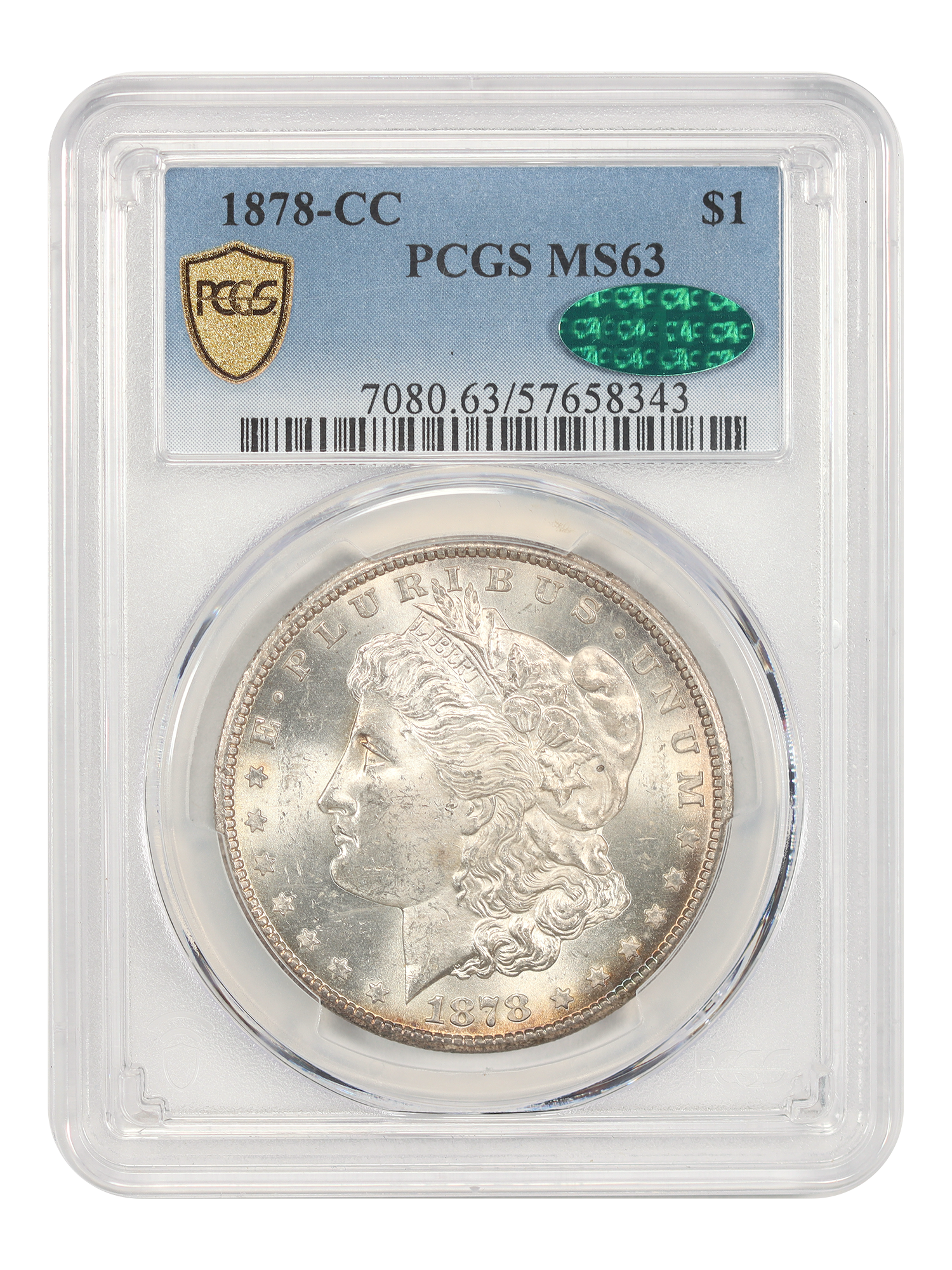 1878-CC $1 PCGS/CAC MS63