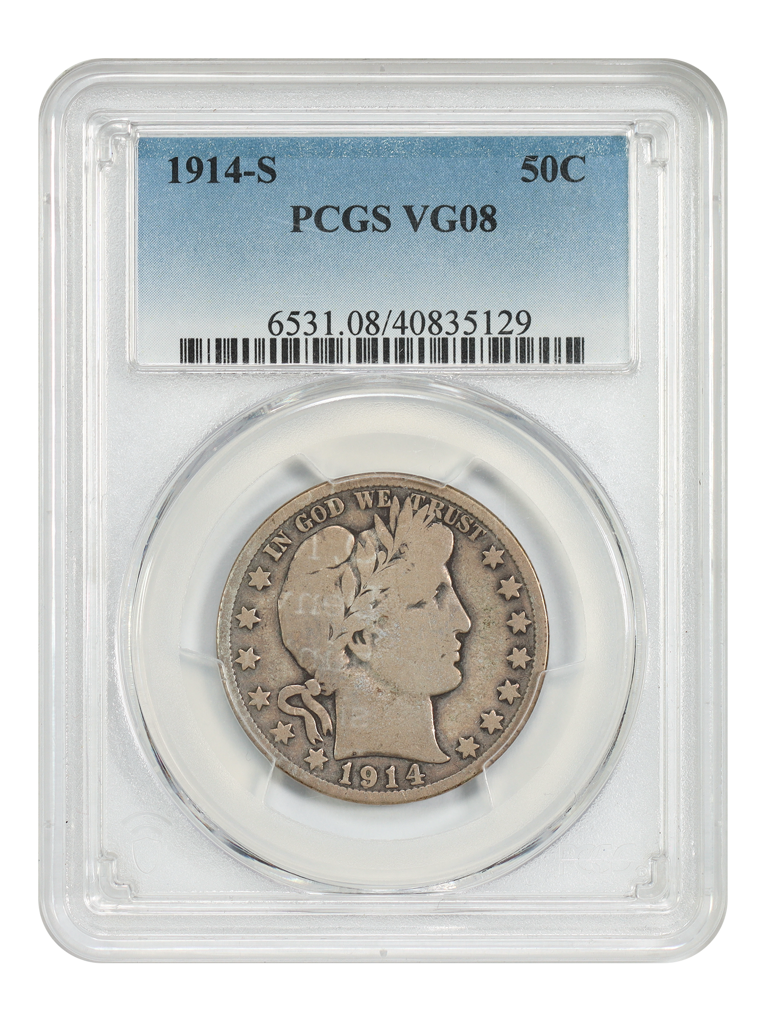 1914-S 50C PCGS VG08